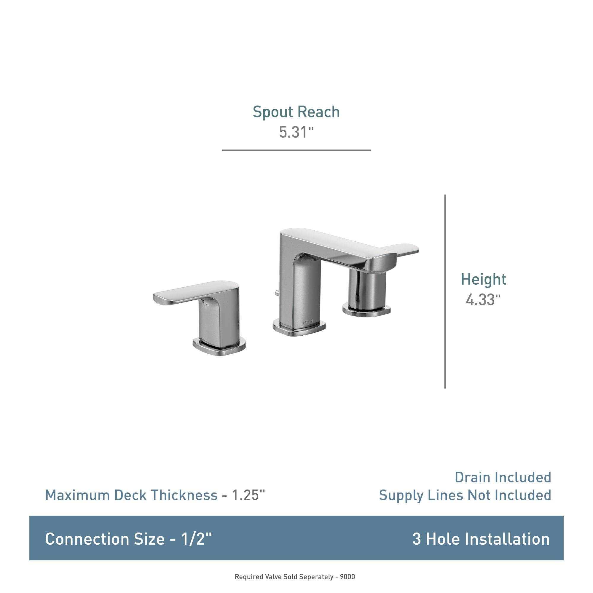 Rizon Widespread Bathroom Faucet with Drain Assembly