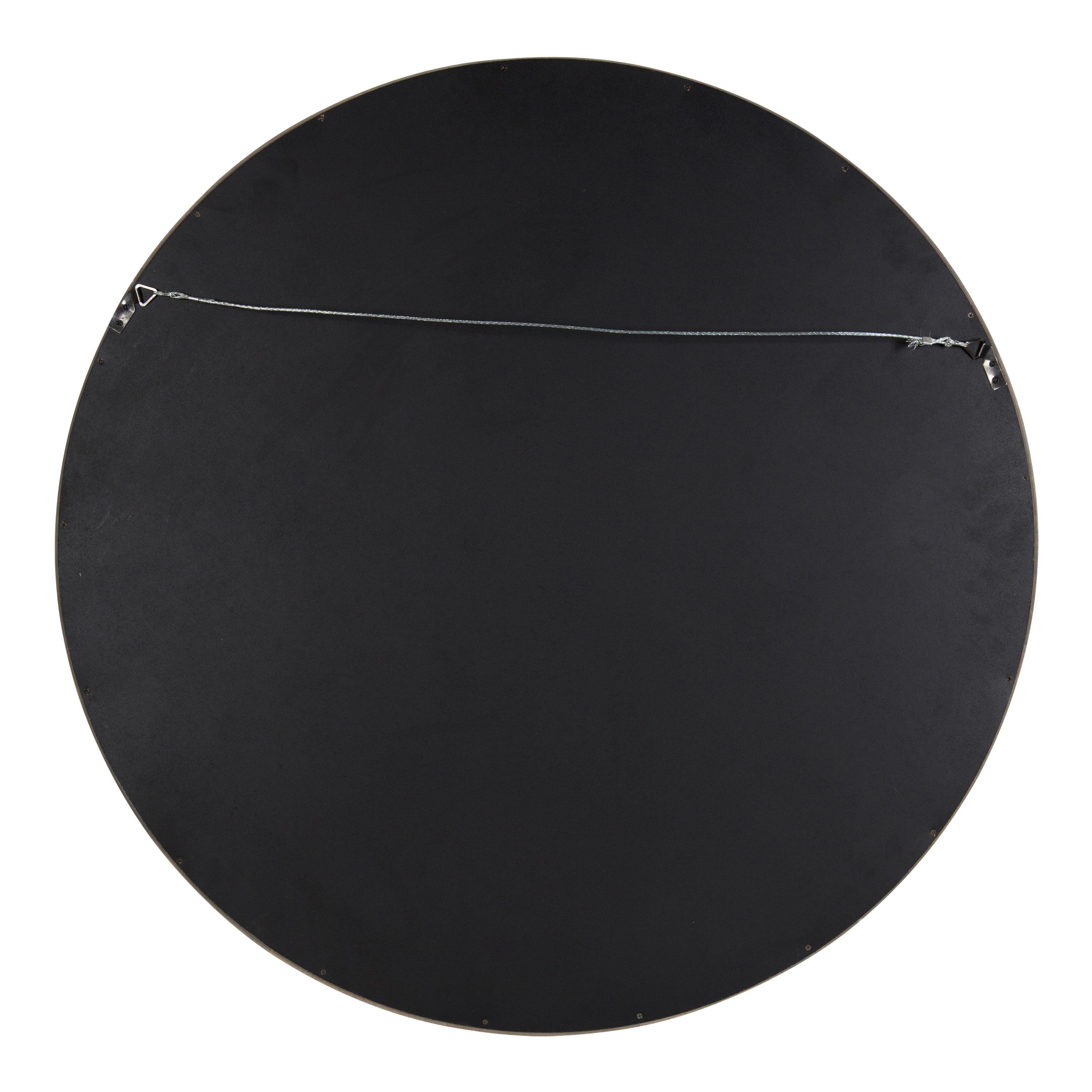 30" Hutton Round Wall Mirror Gray - Kate & Laurel All Things Decor