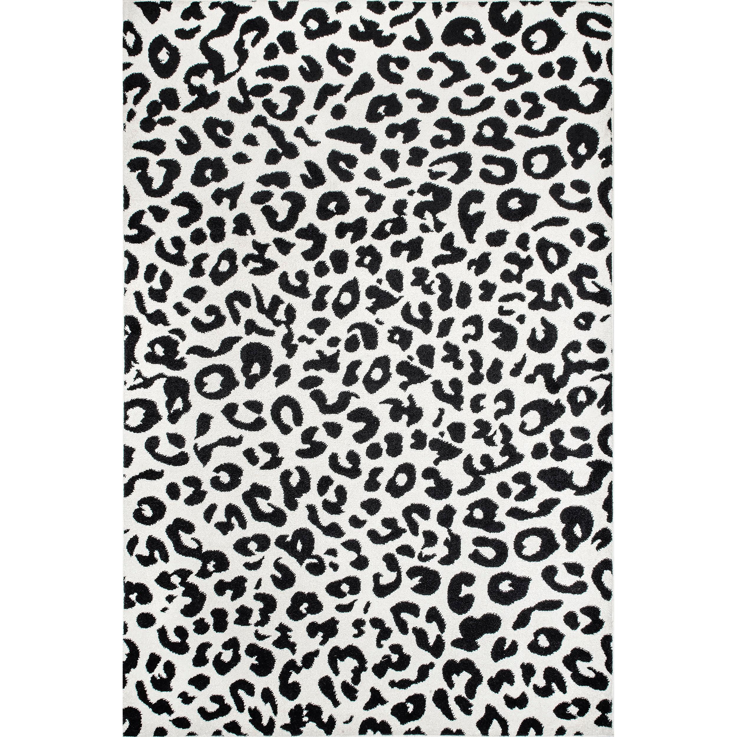 nuLOOM Print Leopard Area Rug, 9' x 12', Dark Gray