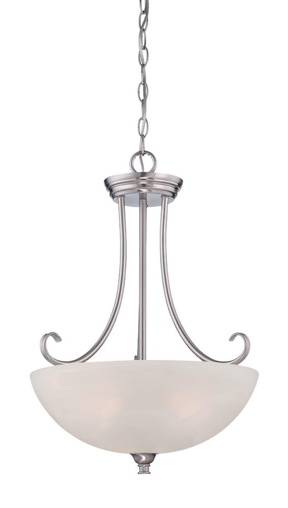 Designers Fountain Kendall Satin Platinum Inverted Pendant, 85131-SP