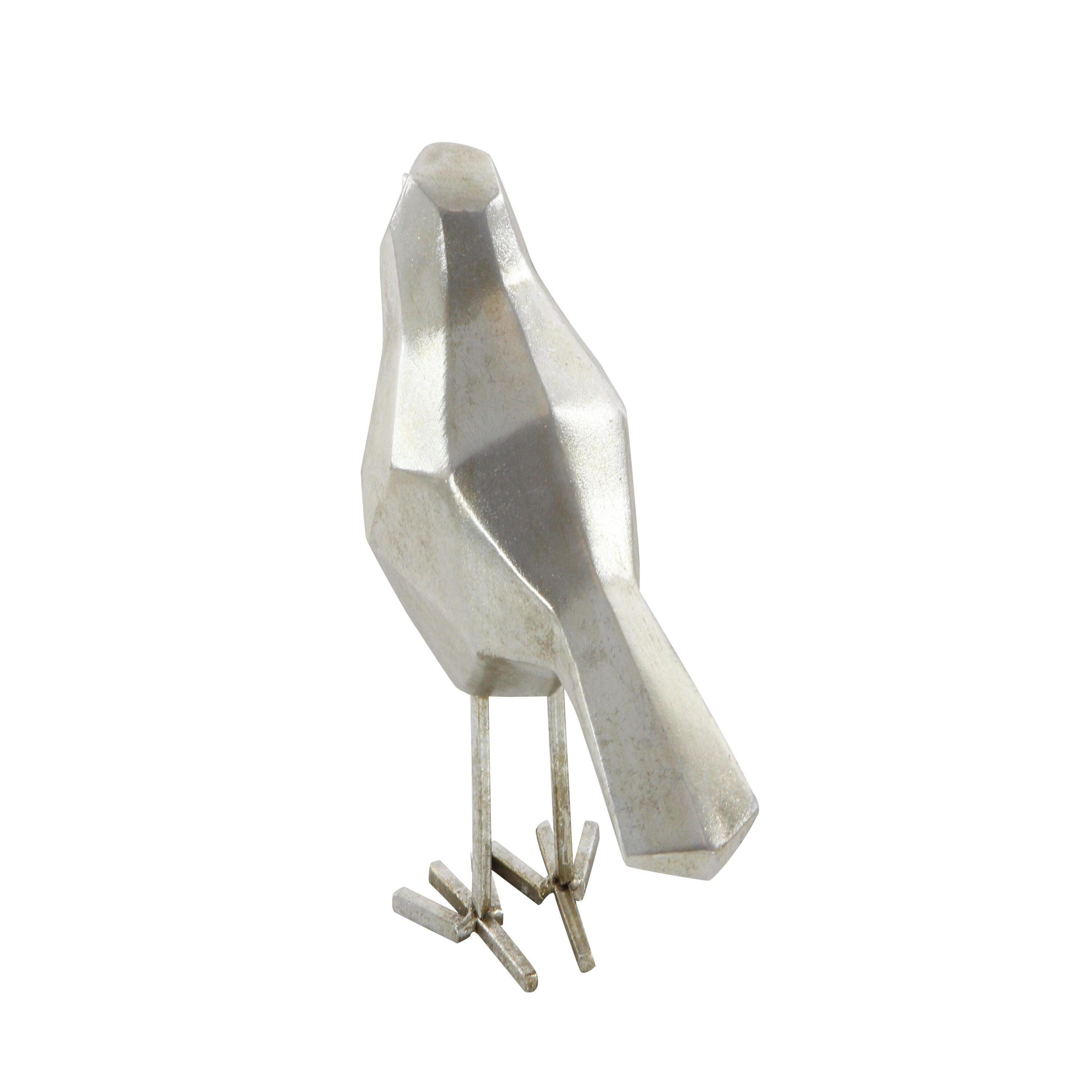 Polystone Bird Decorative Sculpture with Origami Accents