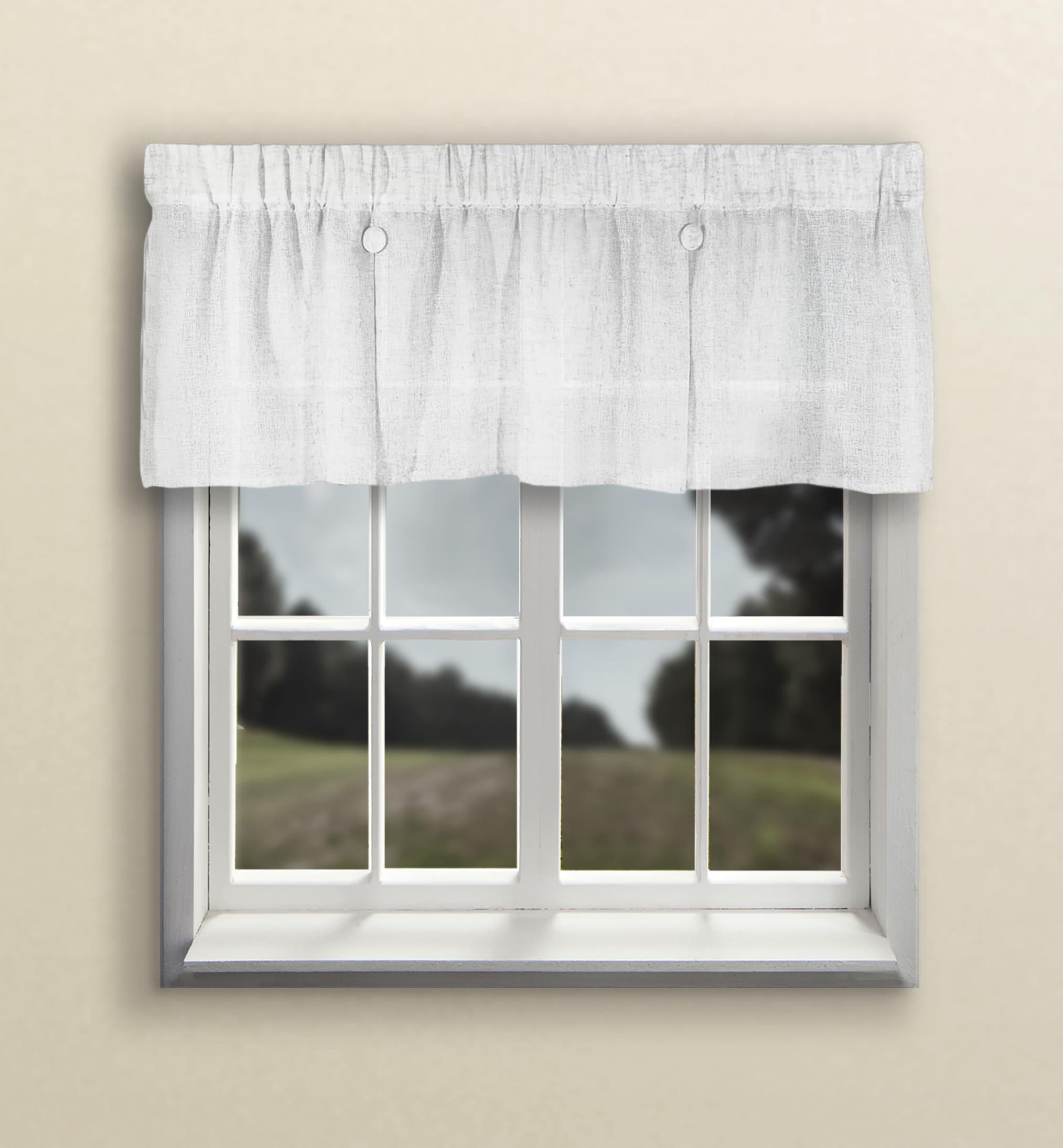 Ricardo Shannon Sheer Linen 2/Pleat Button Val 52x15 White