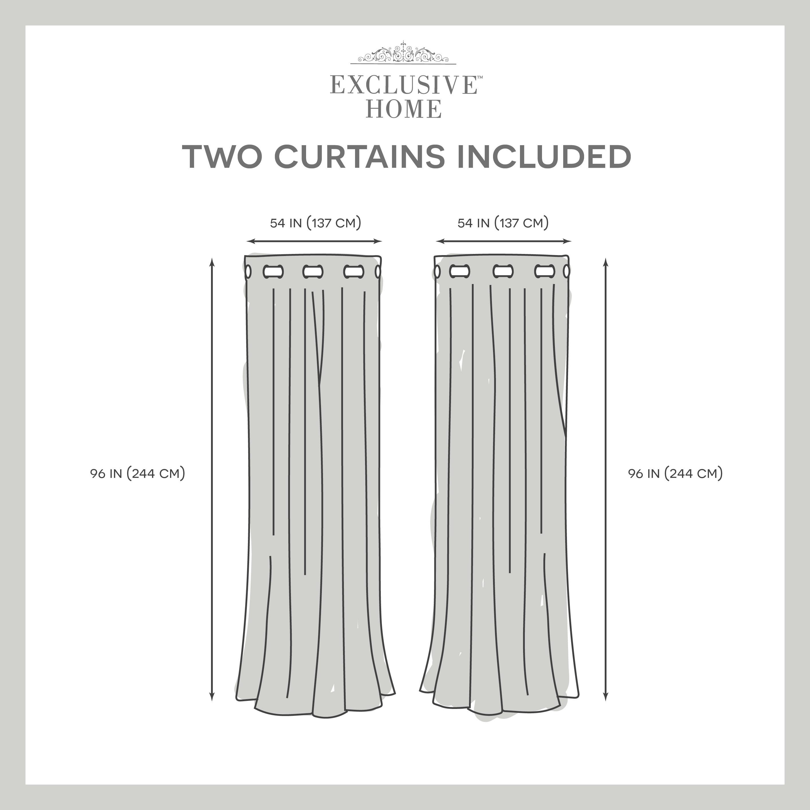 Loha GT Aaliyah Solid Color Semi-Sheer Grommet Curtain Panels