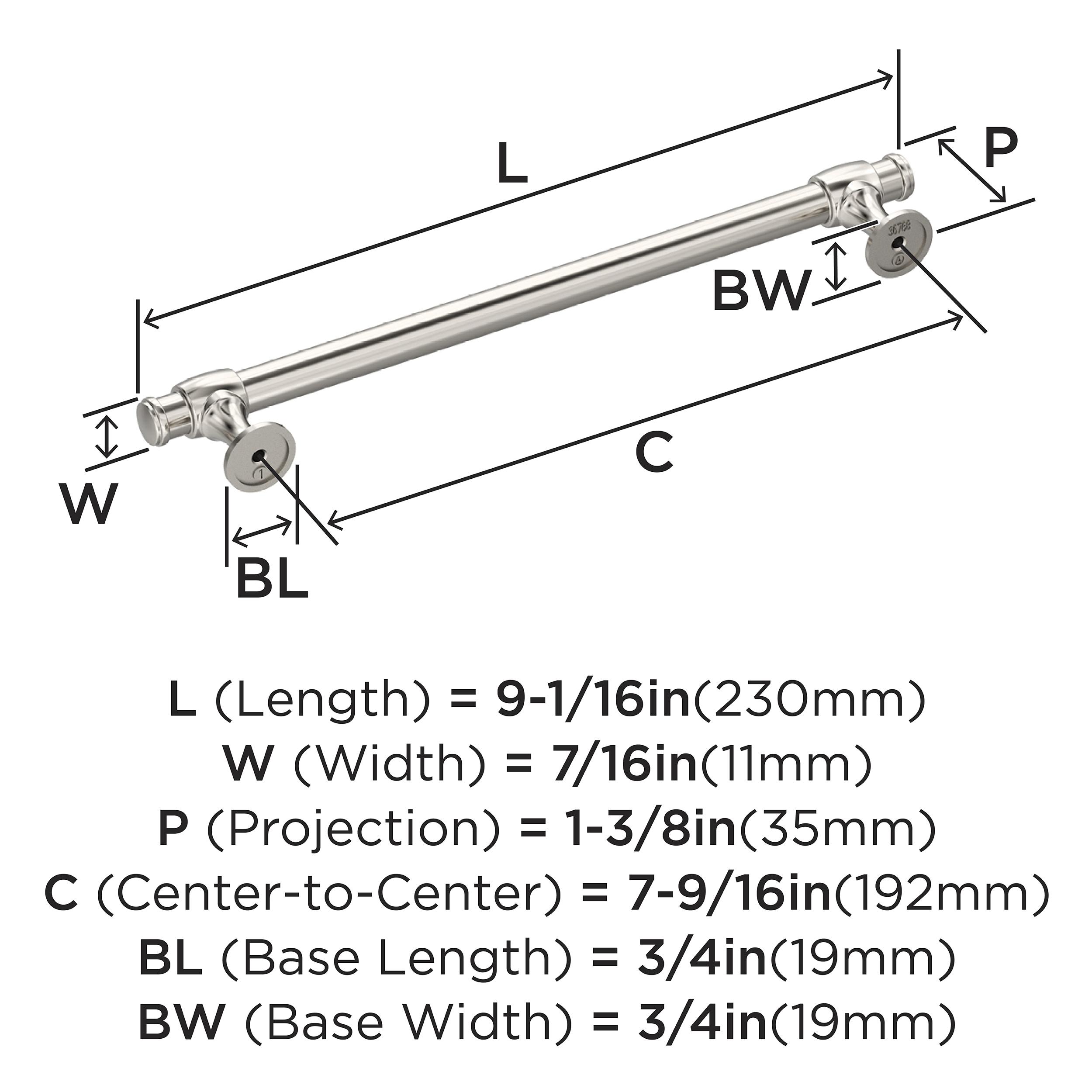 Winsome 7-9/16 inch (192mm) Center-to-Center