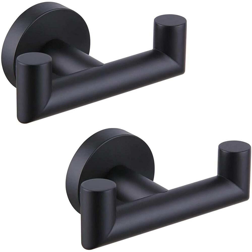 BWE Wall Mount Knob Double Robe/Towel Hook Bathroom Robe Towel Holder Hand Tower Hanger