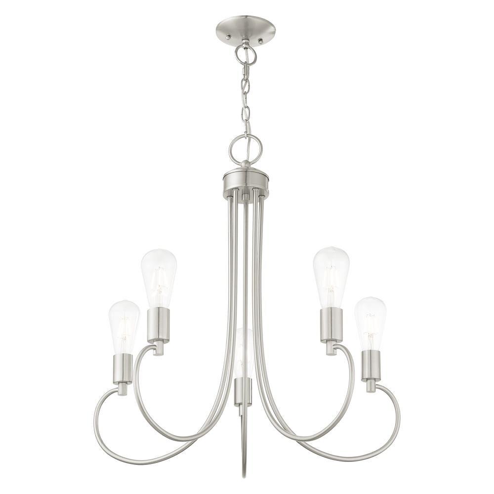 Livex Lighting Bari 5 - Light Chandelier in  Brushed Nickel