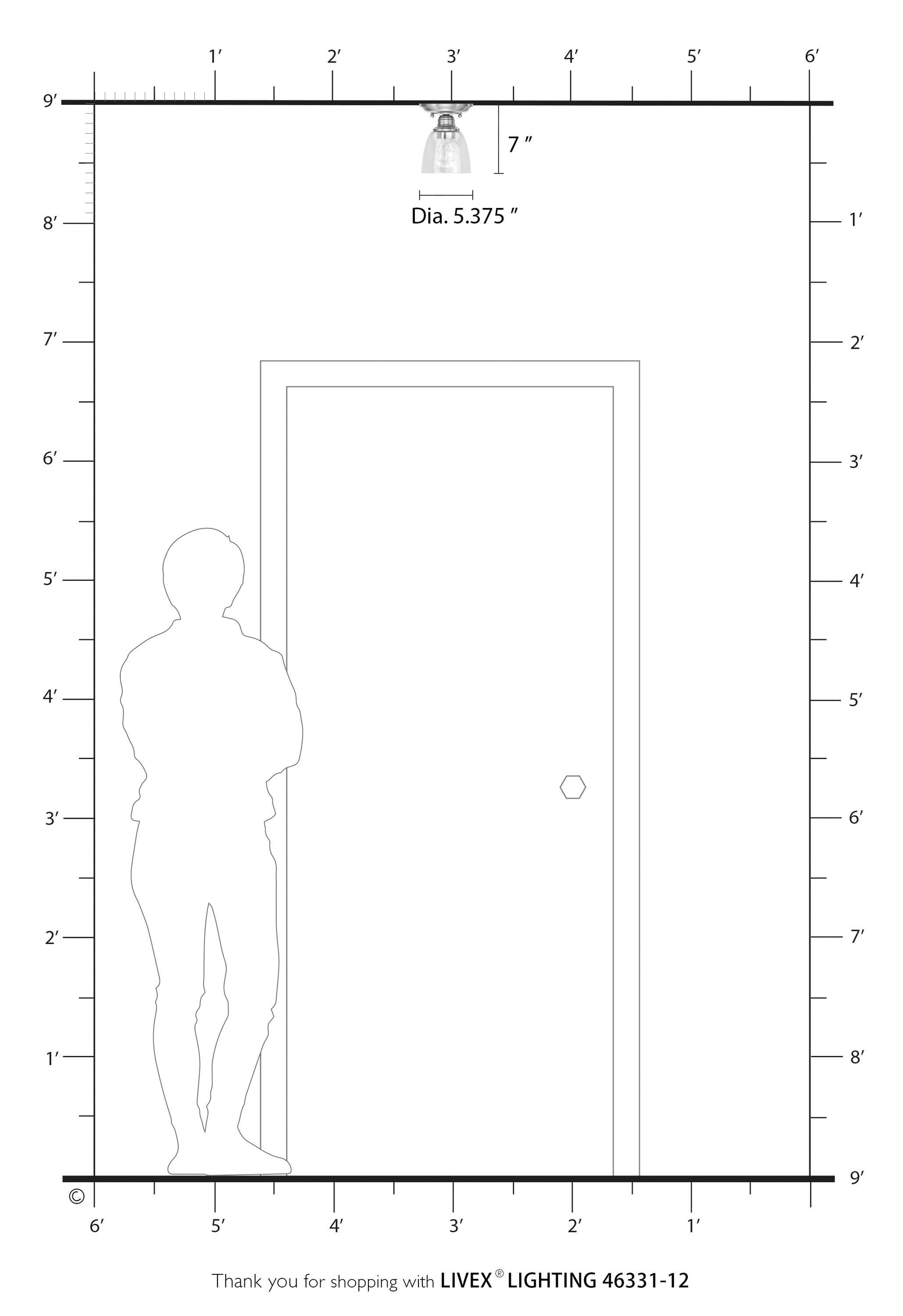 Livex Lighting Montgomery 1 - Light Flush Mount in  Satin Brass