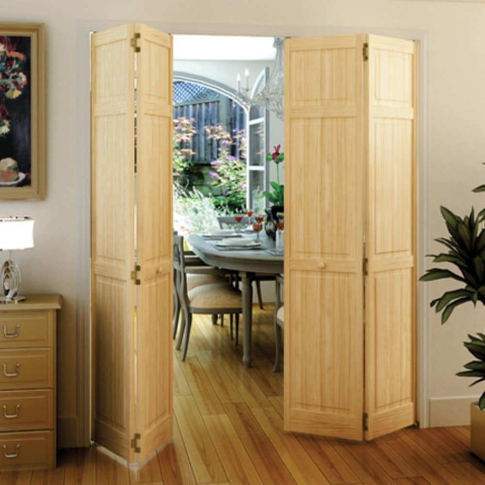 Kimberly Bay Paneled Wood Unfinished Bi-Fold Door