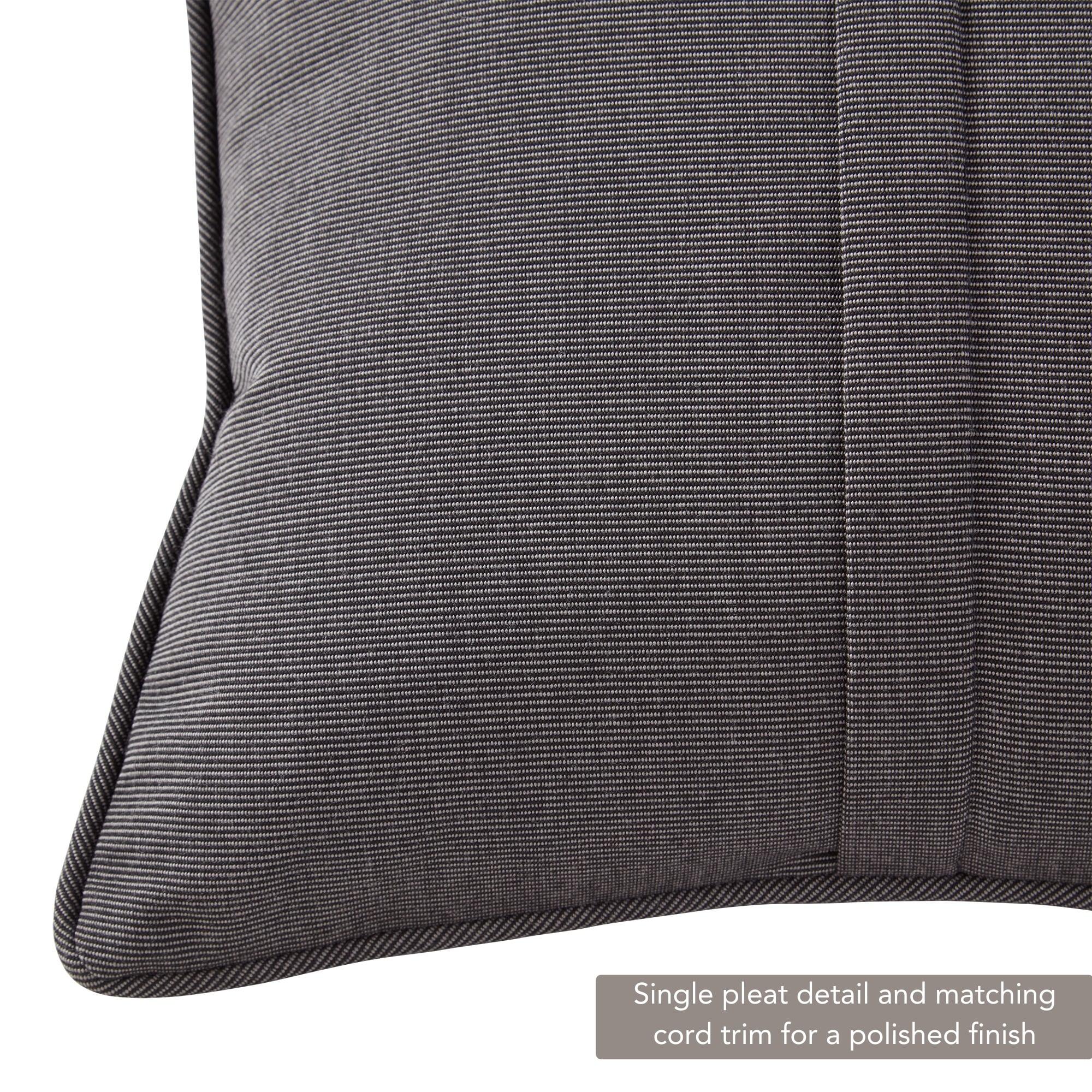 Coal Sunbrella Fabric Outdoor Rectangle Throw Pillow (2-Pack)