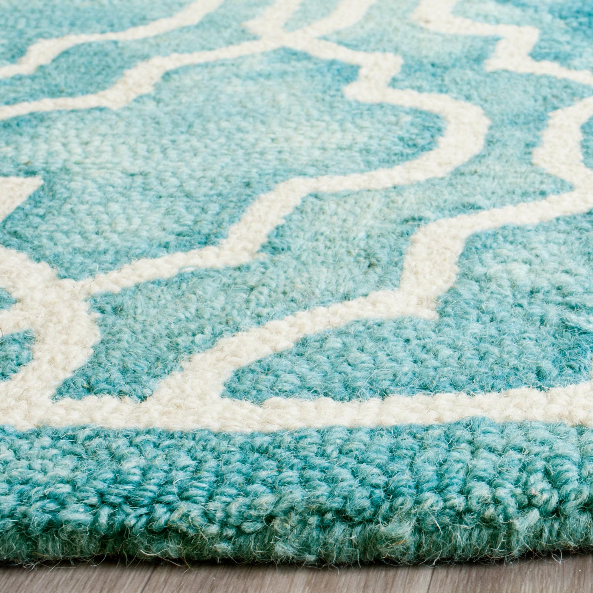 Dip Dye DDY539 Hand Tufted Indoor Accent Rug - Turquoise/Ivory - 4'x6' - Safavieh