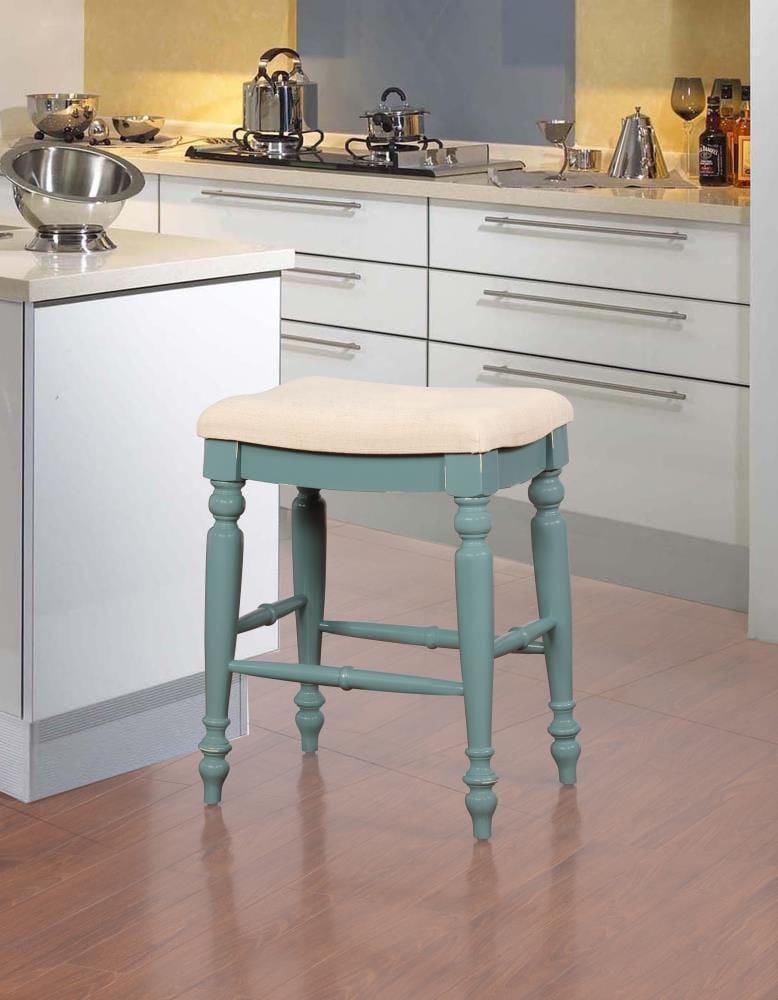 Kelly Clarkson Home Jordyn Backless Upholstered Wood Counter & Bar Stool