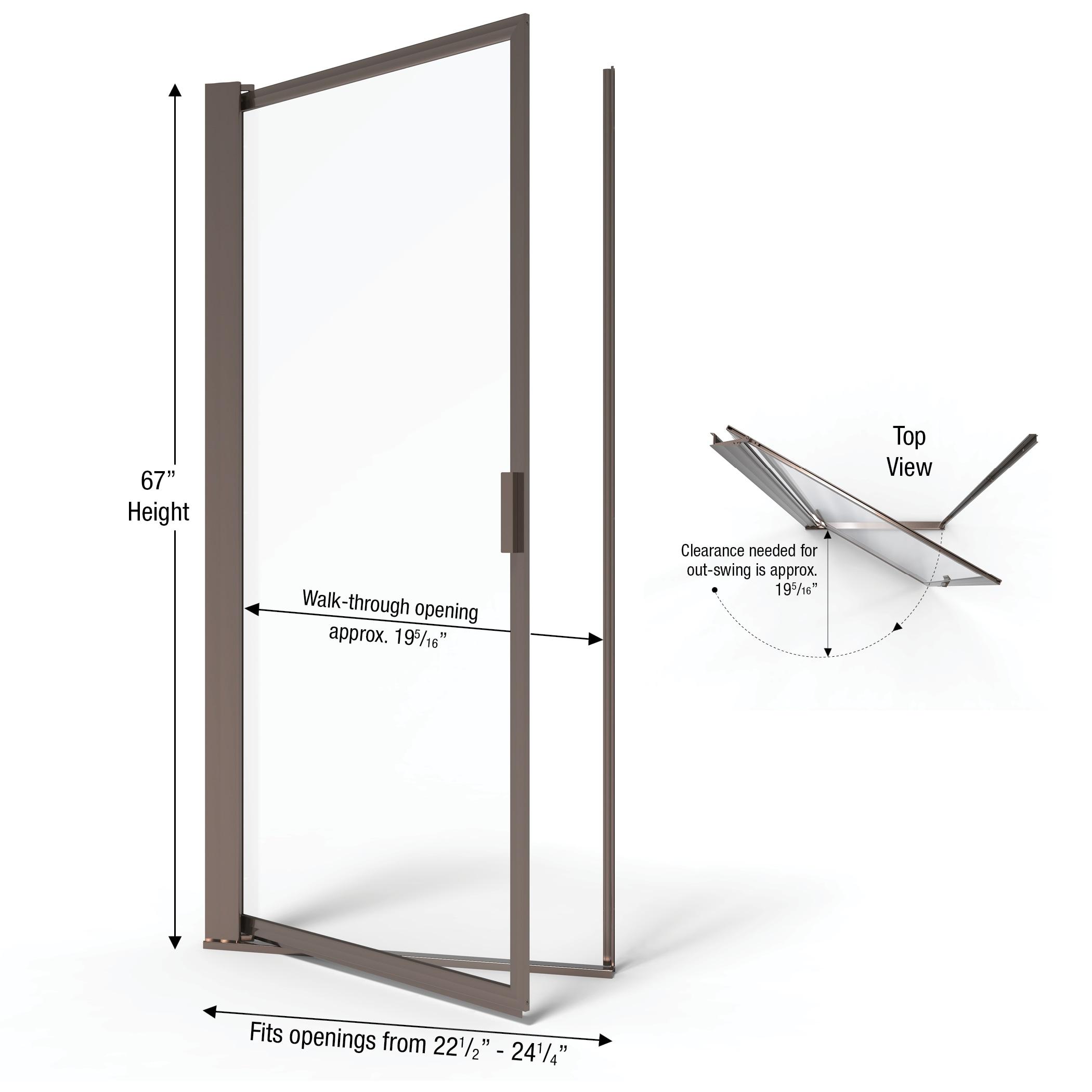 Sopora 24.5" x 67" Pivot Framed Shower Door