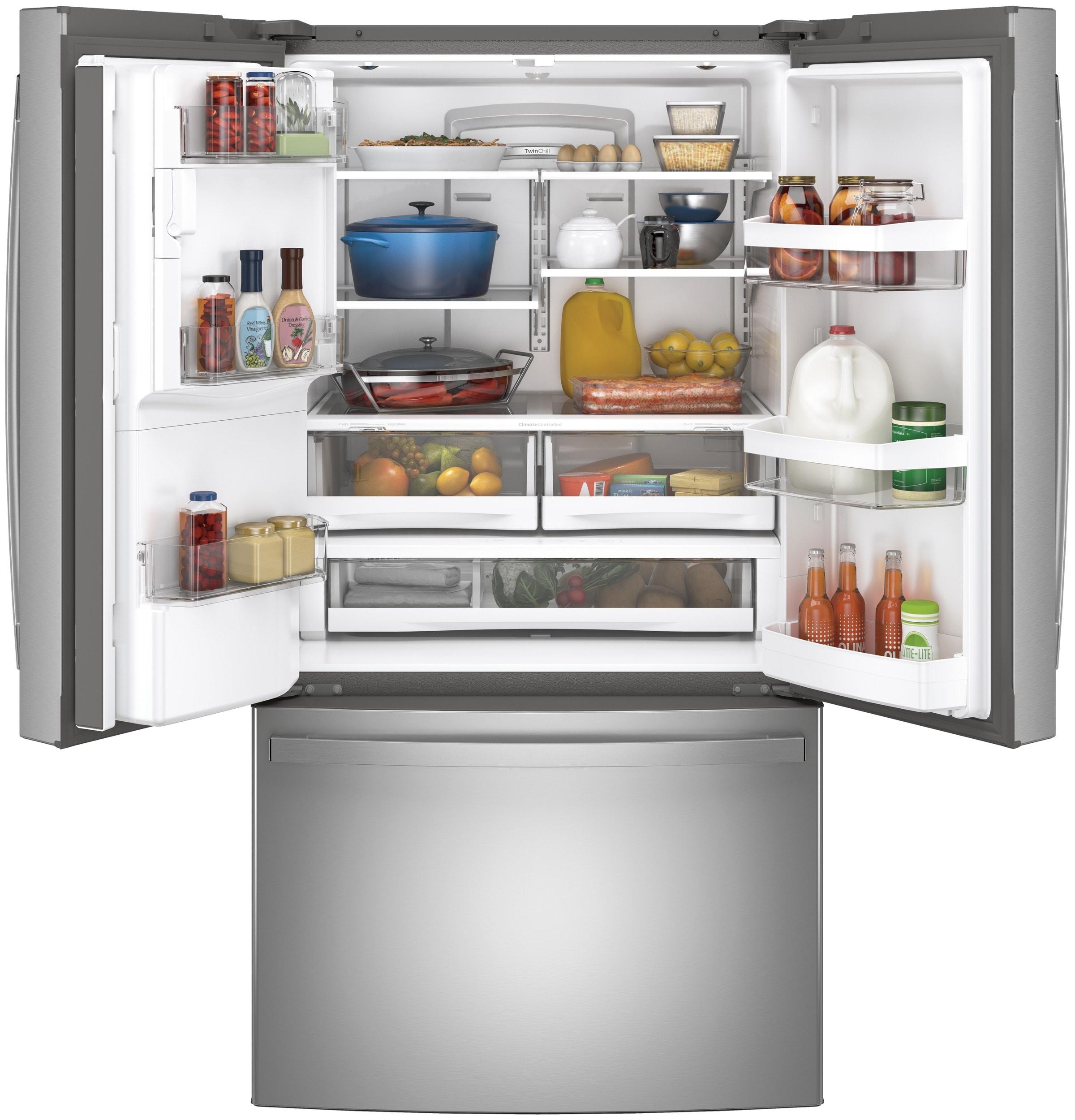 GE 36" French Door 27.7 cu. ft. Smart Energy Star Refrigerator with Fingerprint Resistant Finish