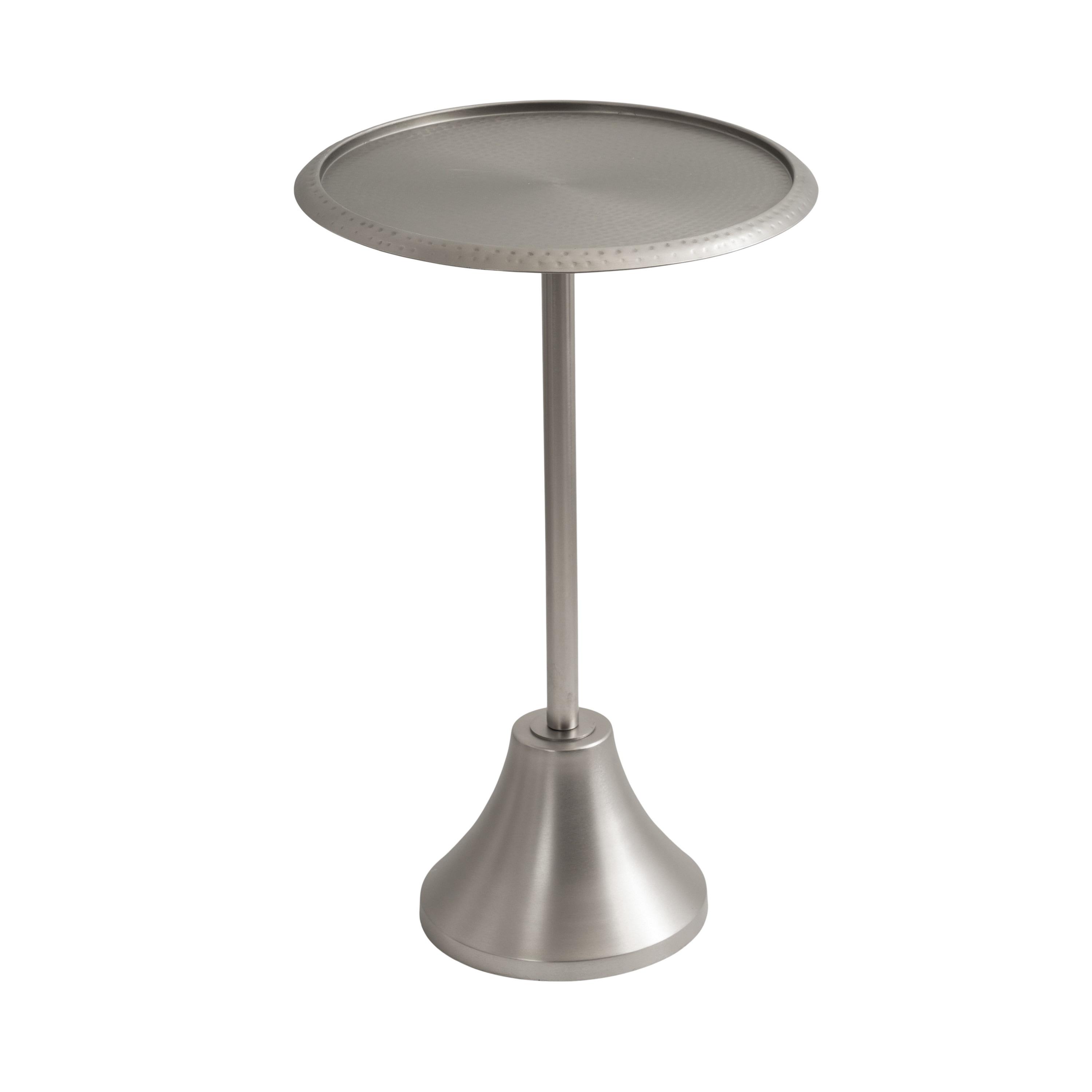 Kate and Laurel Sanzo Metal Side Table, 15x15x24, Silver
