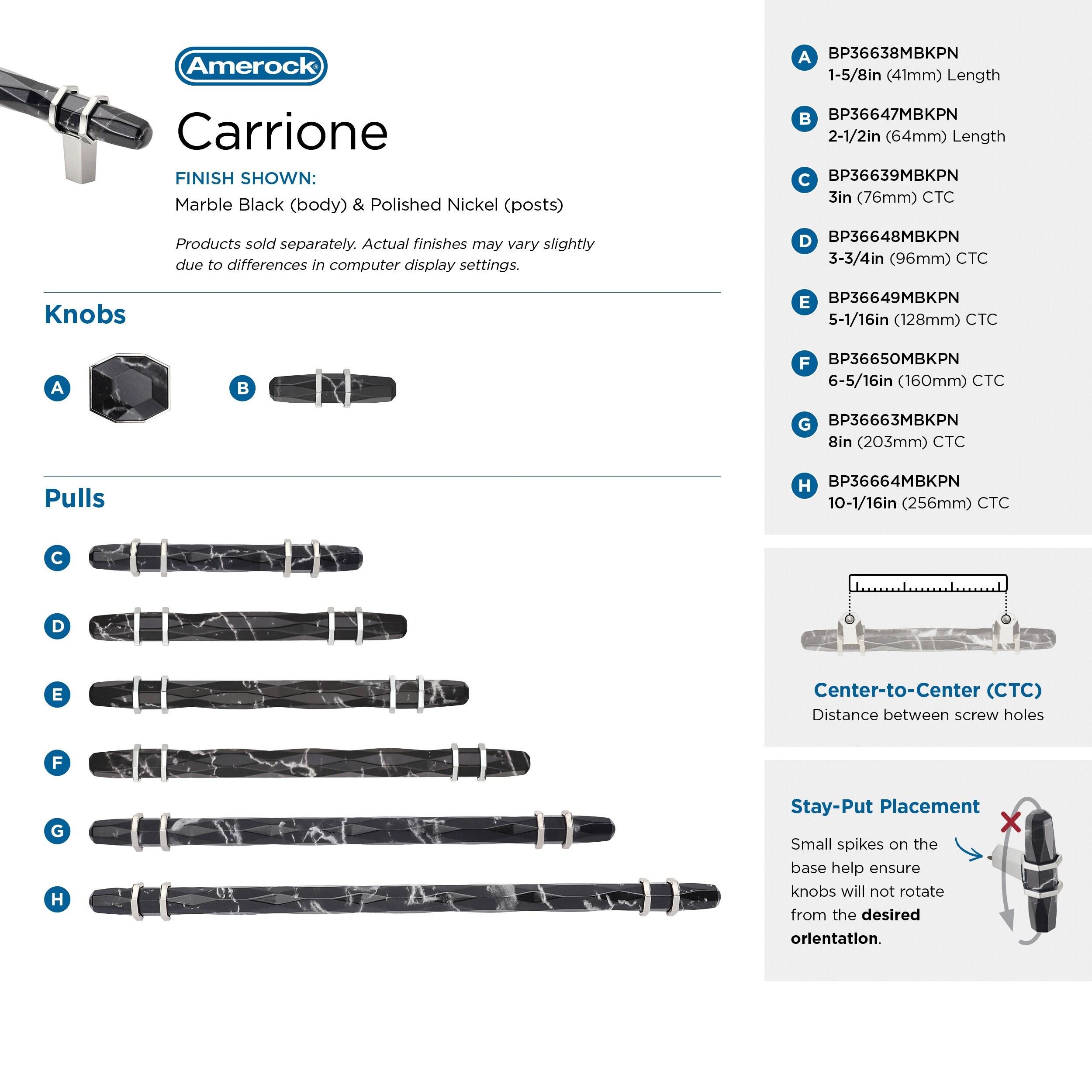 Amerock Carrione 3 inch (76mm) Center-to-Center
