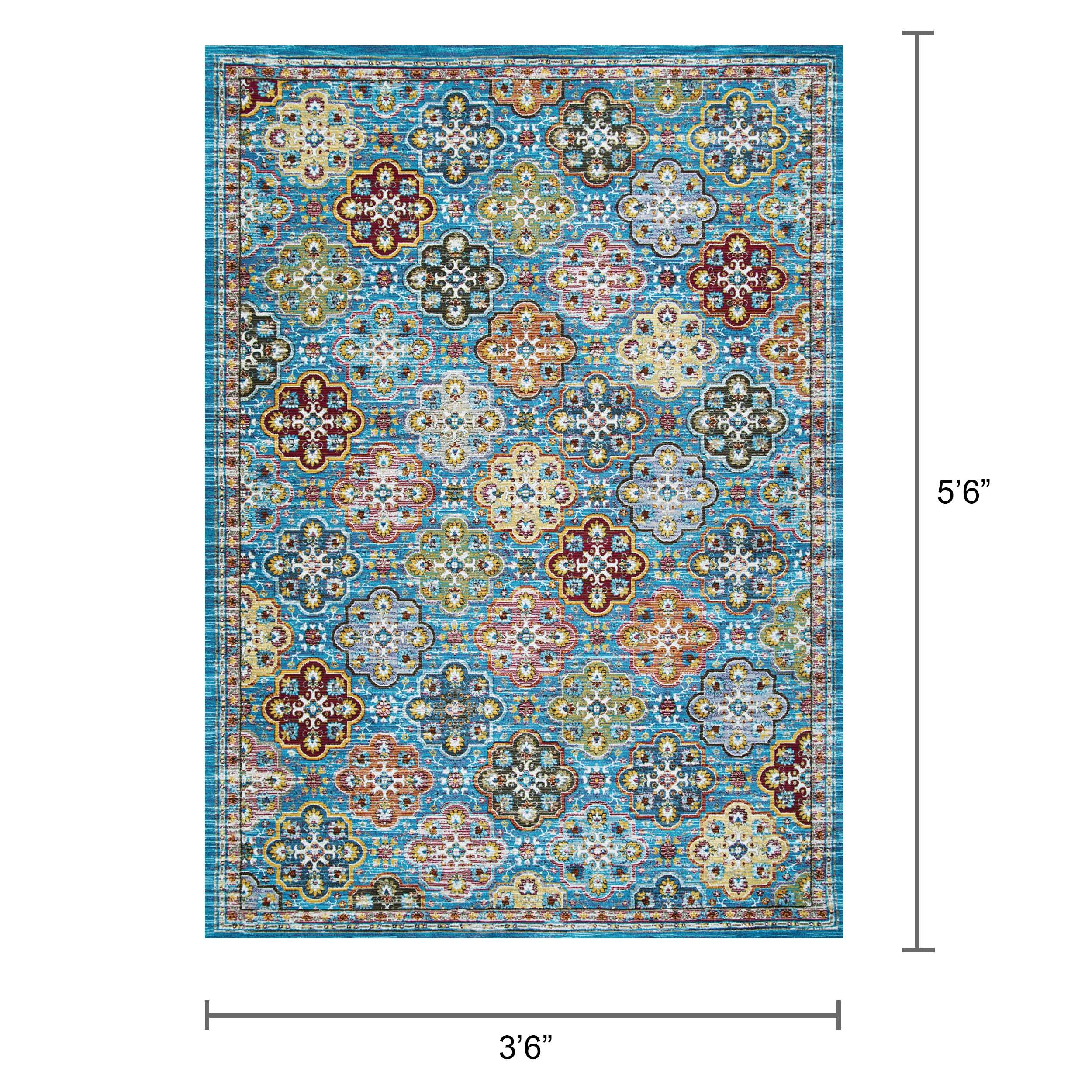 Couristan Gypsy Nameh Blue Topaz Area Rug