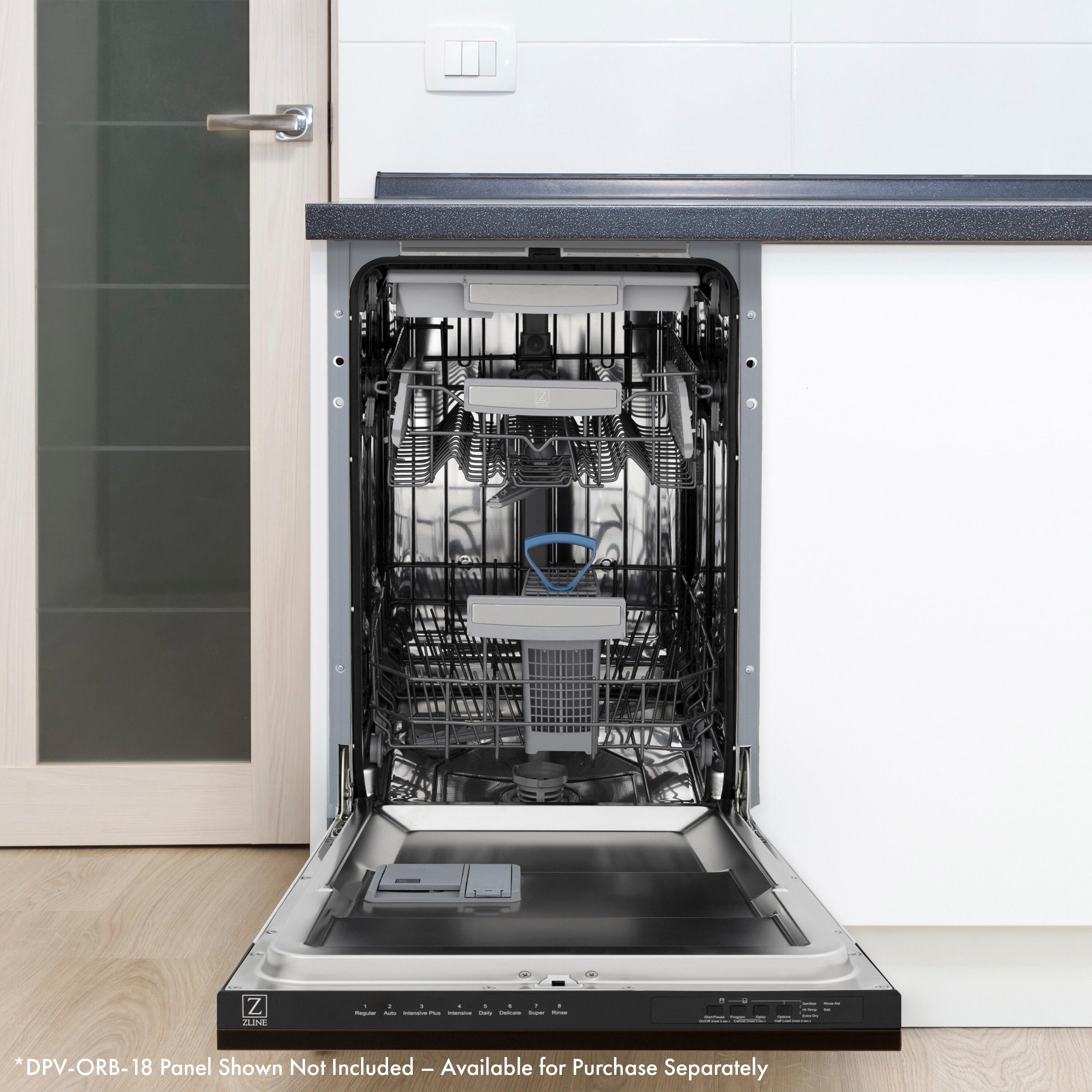 ZLINE DWV-18 ZLINE 18 in. Tallac Series Dishwasher in Custom Panel Ready W/ Stainless Steel Tub, 51dBa