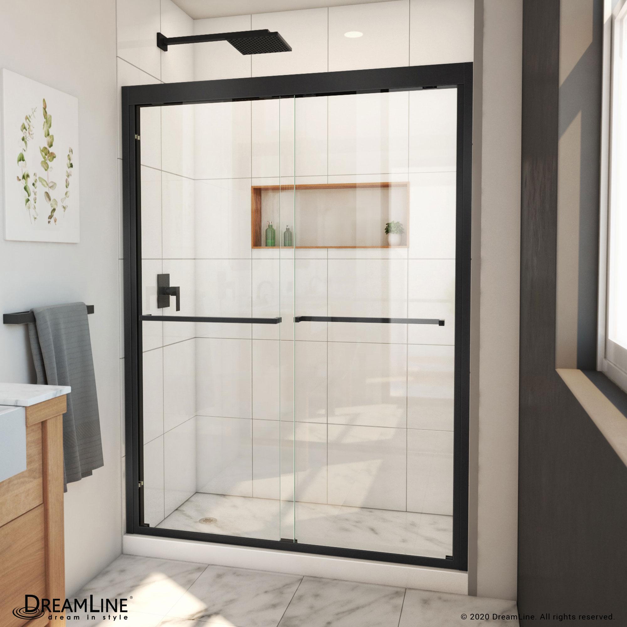 Duet Plus 50" - 54" W x 72" H Double Sliding Semi-Frameless Shower Door