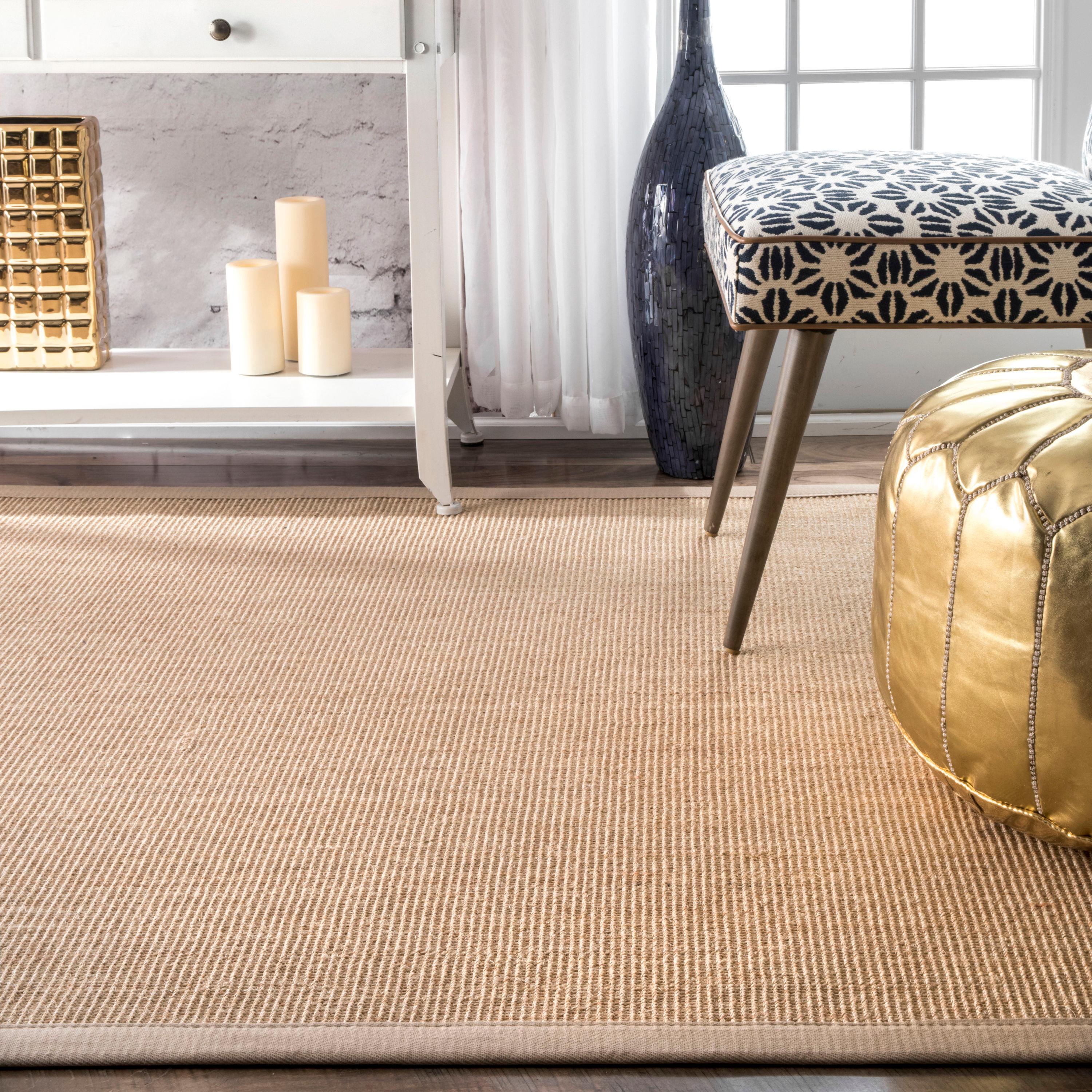 3'x5' Machine Woven orsay sisal Accent Rug Beige - nuLOOM: Modern Indoor Low Pile Skid-Resistant Area Rug