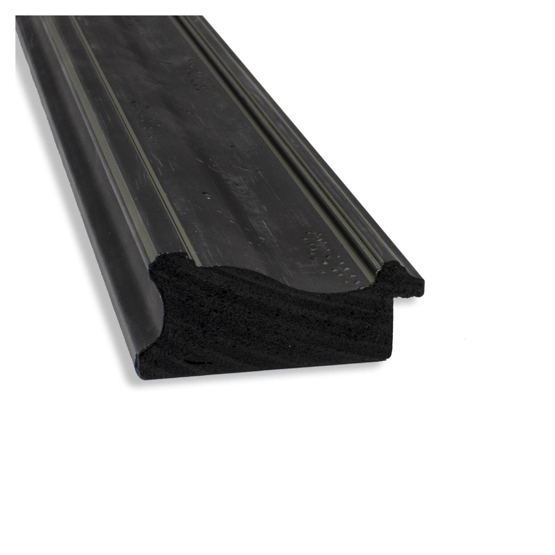 Amanti Art Beveled Bathroom Wall Mirror - Shipwreck Black Narrow Frame Outer Size: 40 x 28 in