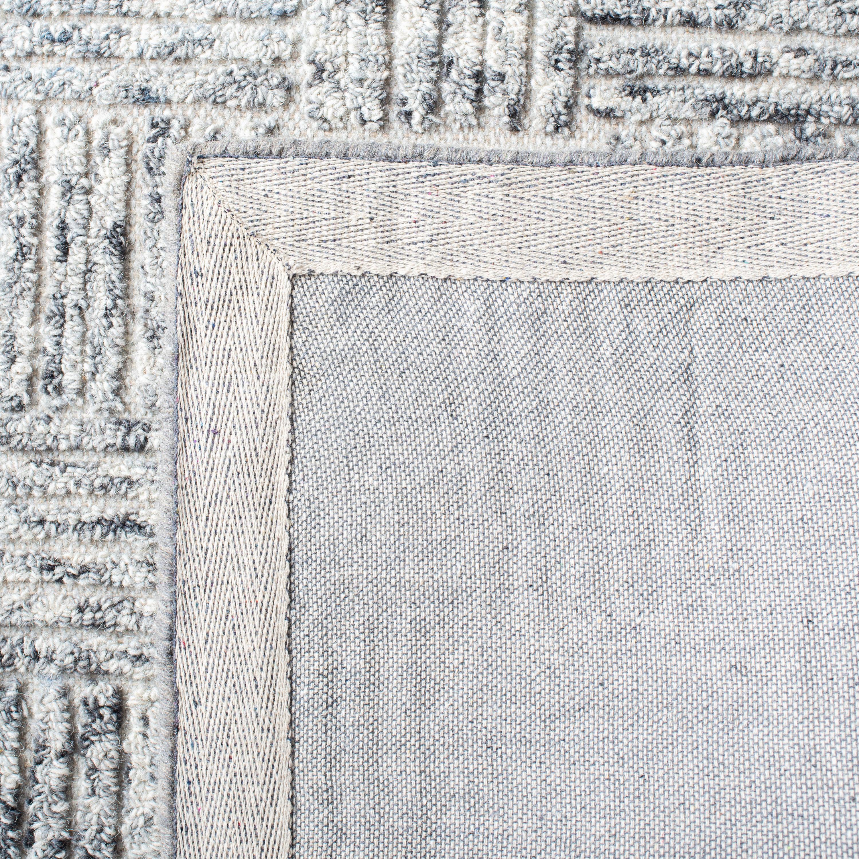 Micro-Loop MLP976 Hand Tufted Indoor Area Rug - Grey - 5'x8'- Safavieh