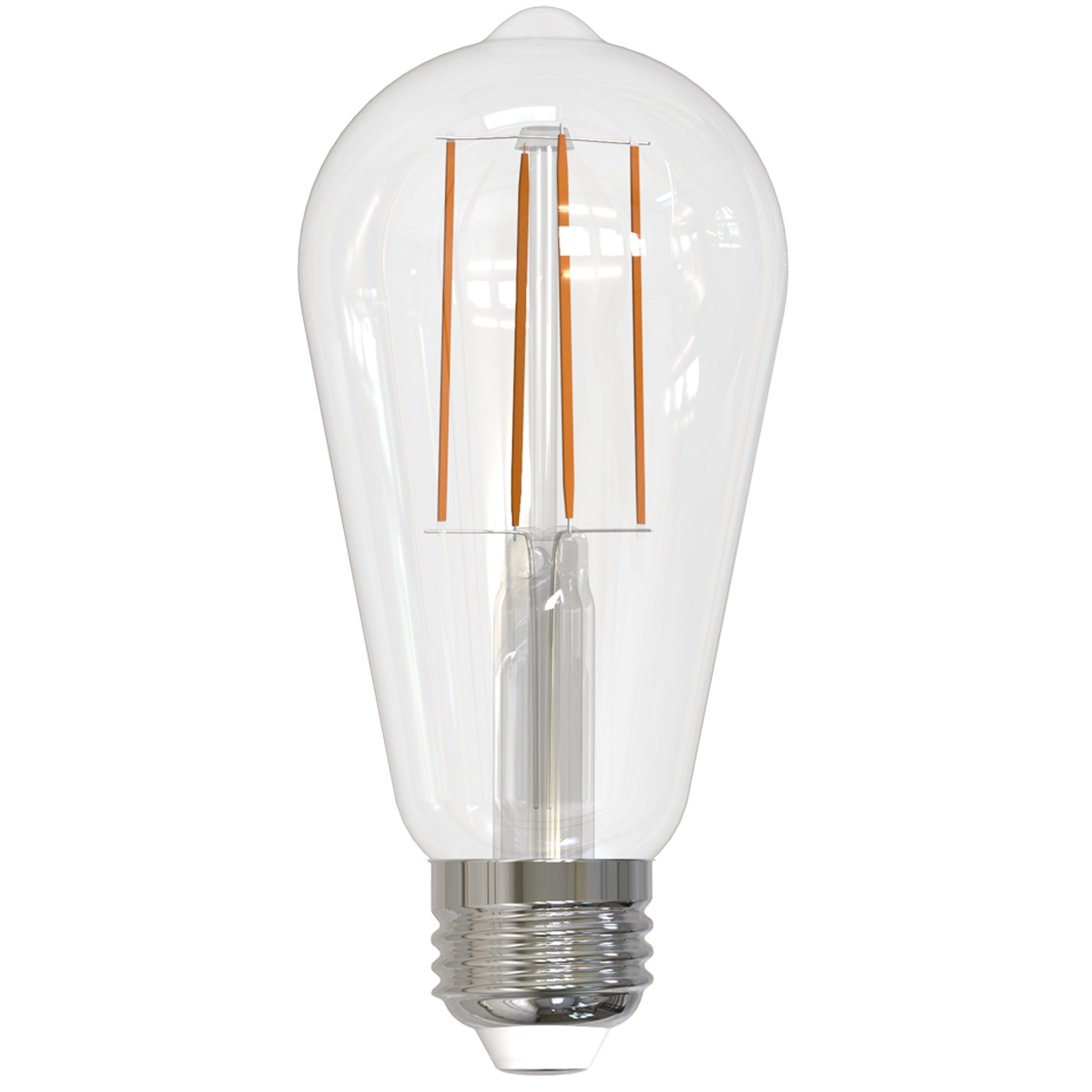 8.5 Watt (60 Watt Equivalent), ST18 LED, Dimmable Light Bulb, Daylight (3000K) E26/Medium (Standard) Base (2 Pack)