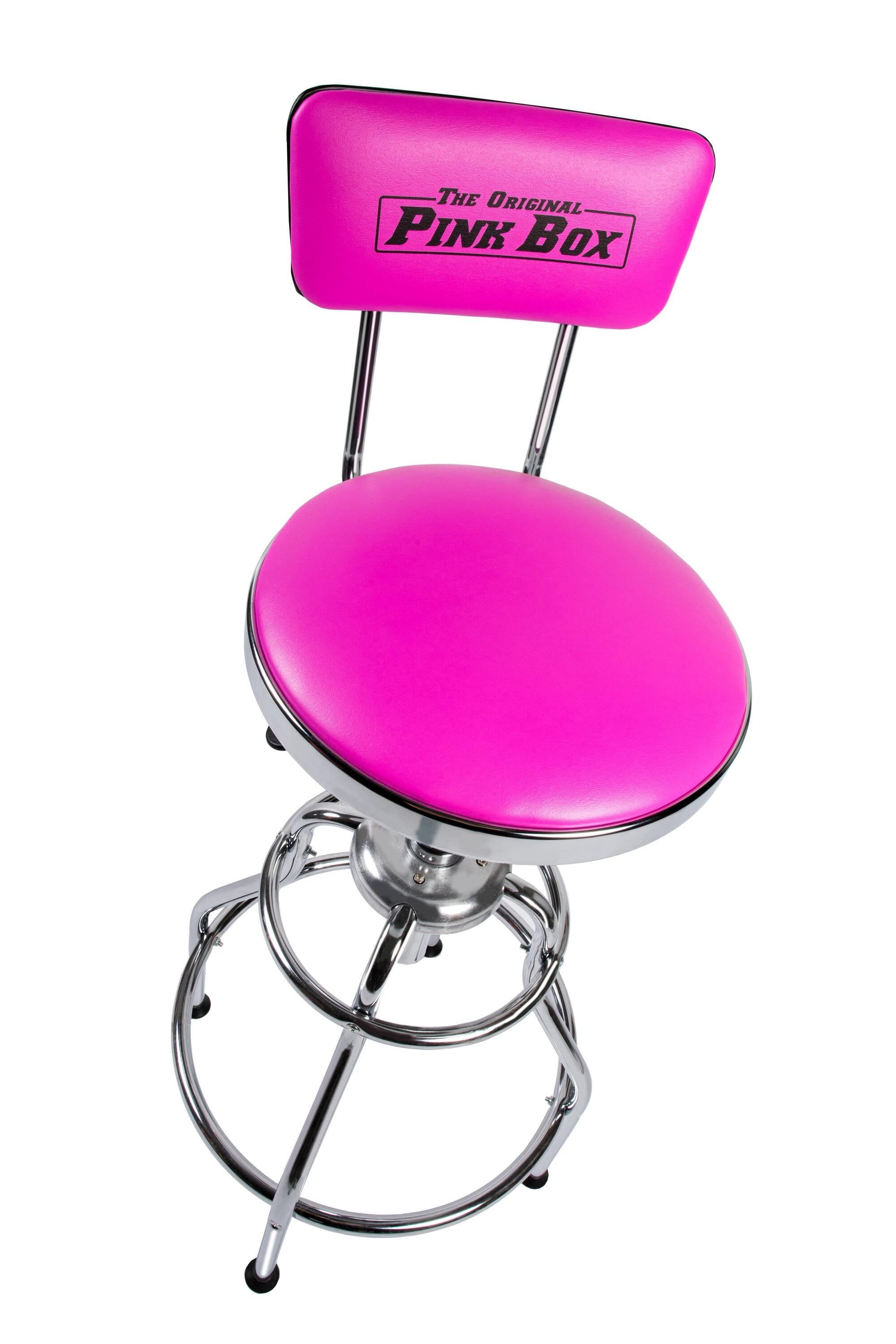 The Original Pink Box Swivel Upholstered Adjustable Height Counter Stool with Metal Frame