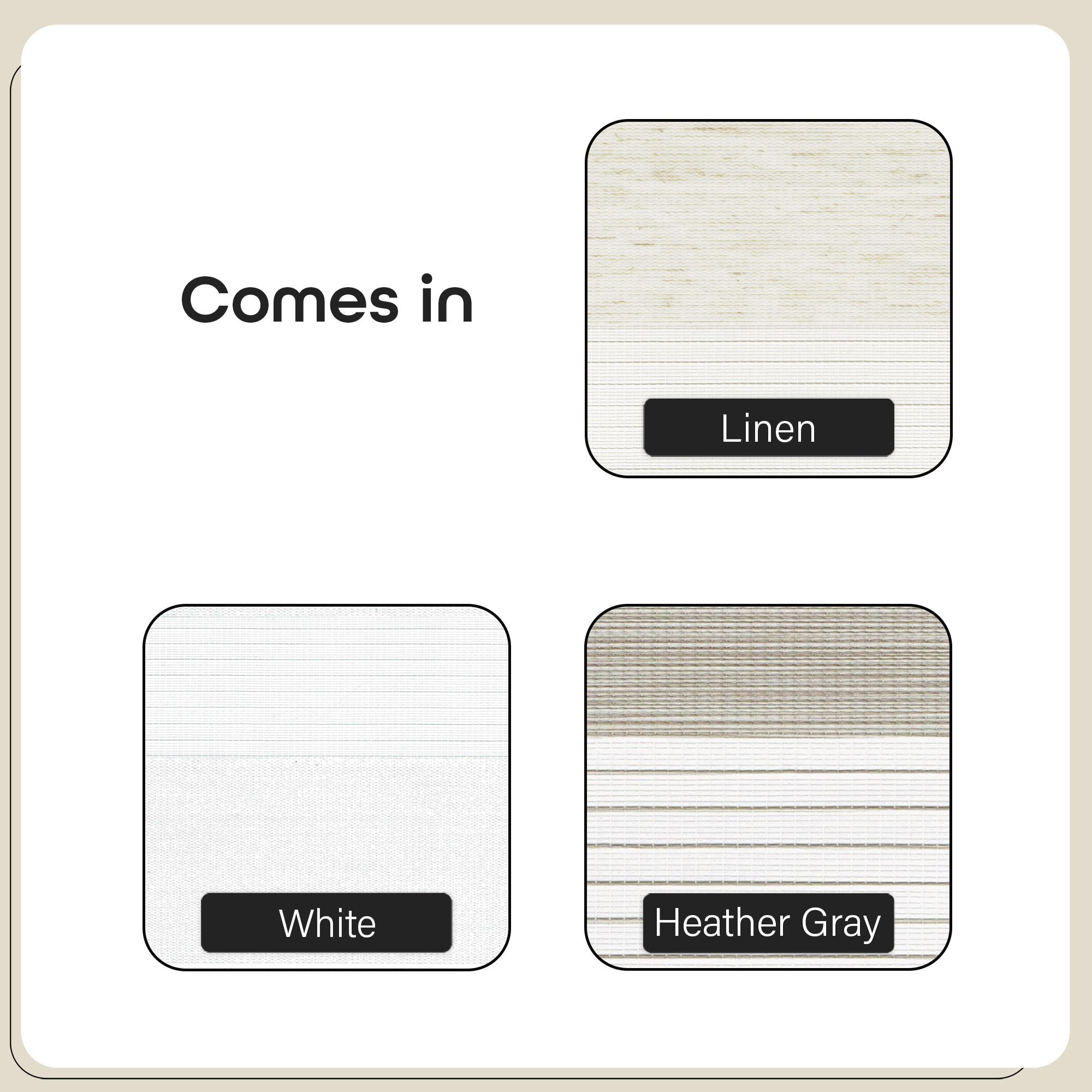 Ergode Cordless Celestial Sheer Double Layered Shade 29x72 - White