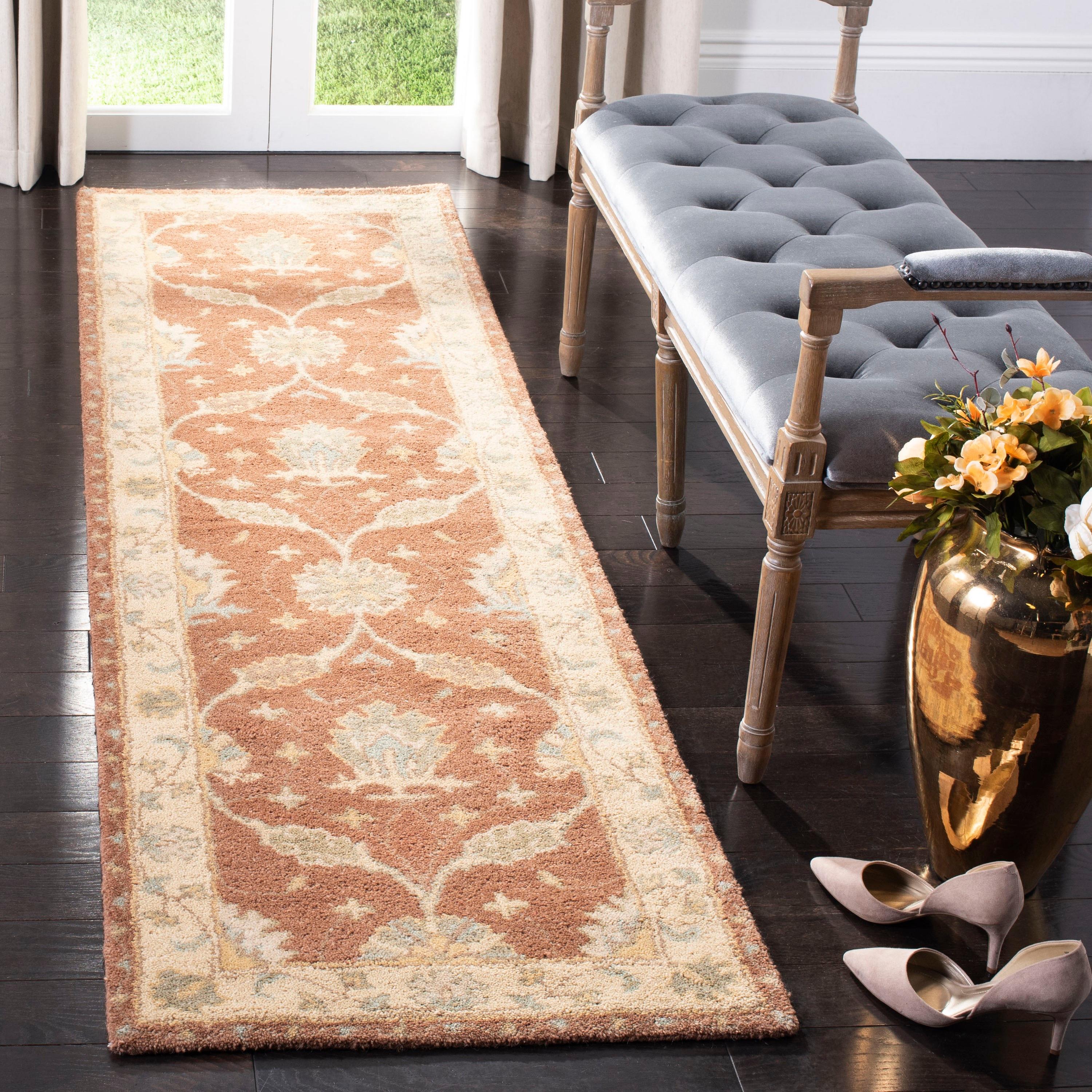 Antiquity AT315 Hand Tufted Runner Rug - Brown/Taupe - 2'3"x14' - Safavieh.