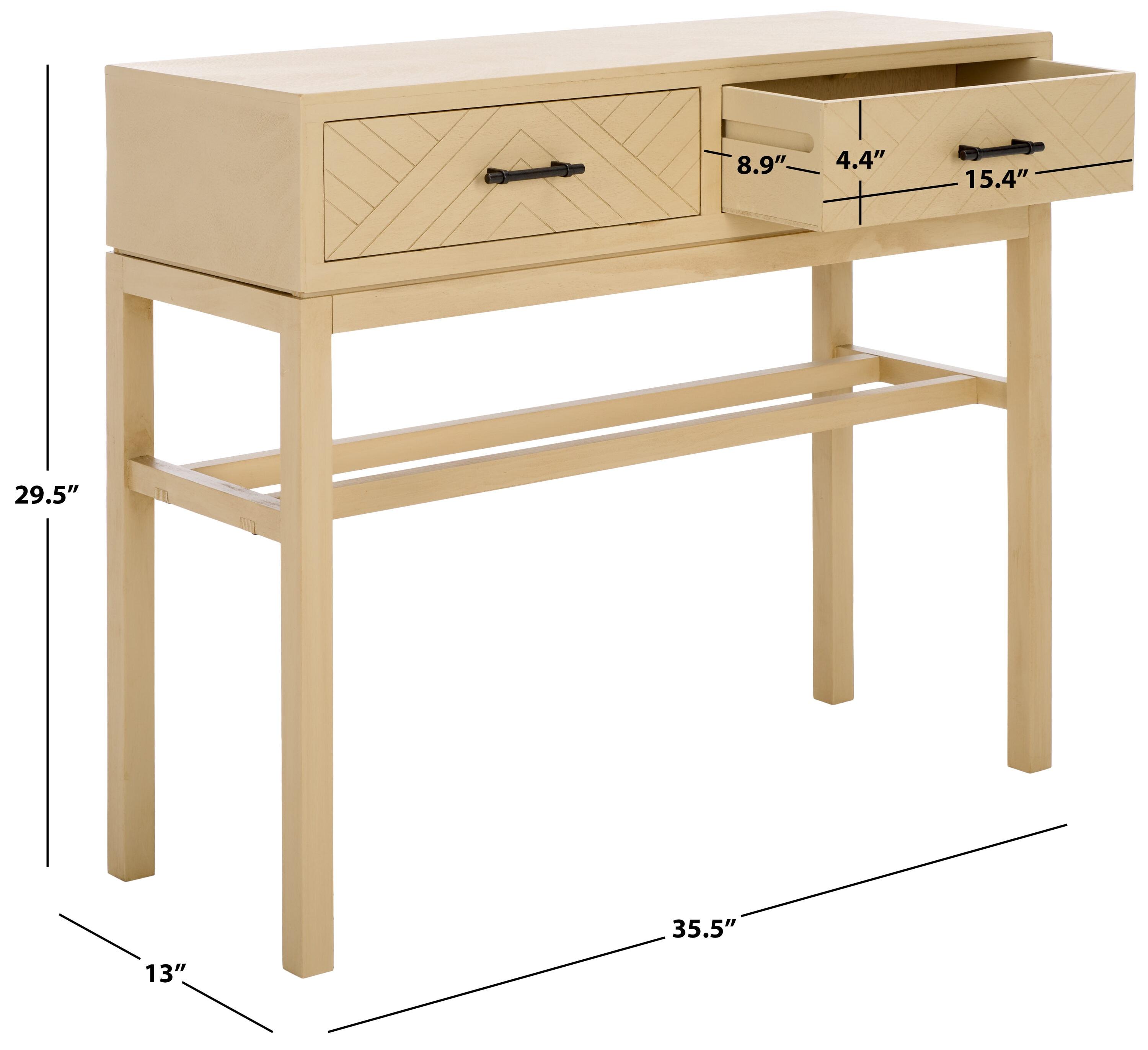 Ajana 2 Drawer Console Table - CNS5709D - Beige - Safavieh