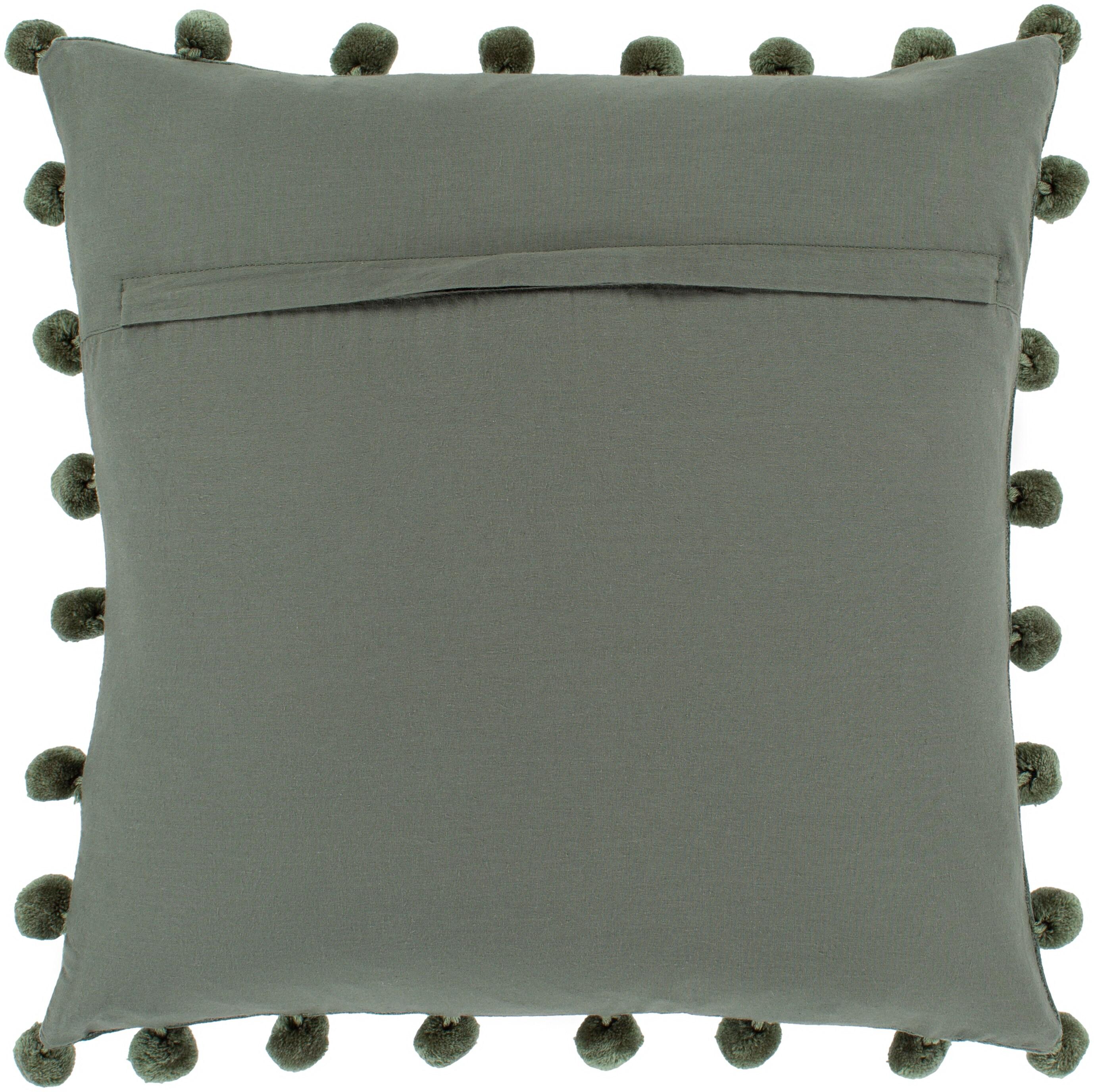 Livabliss Solid Pleated Cotton Reversible Throw Pillow