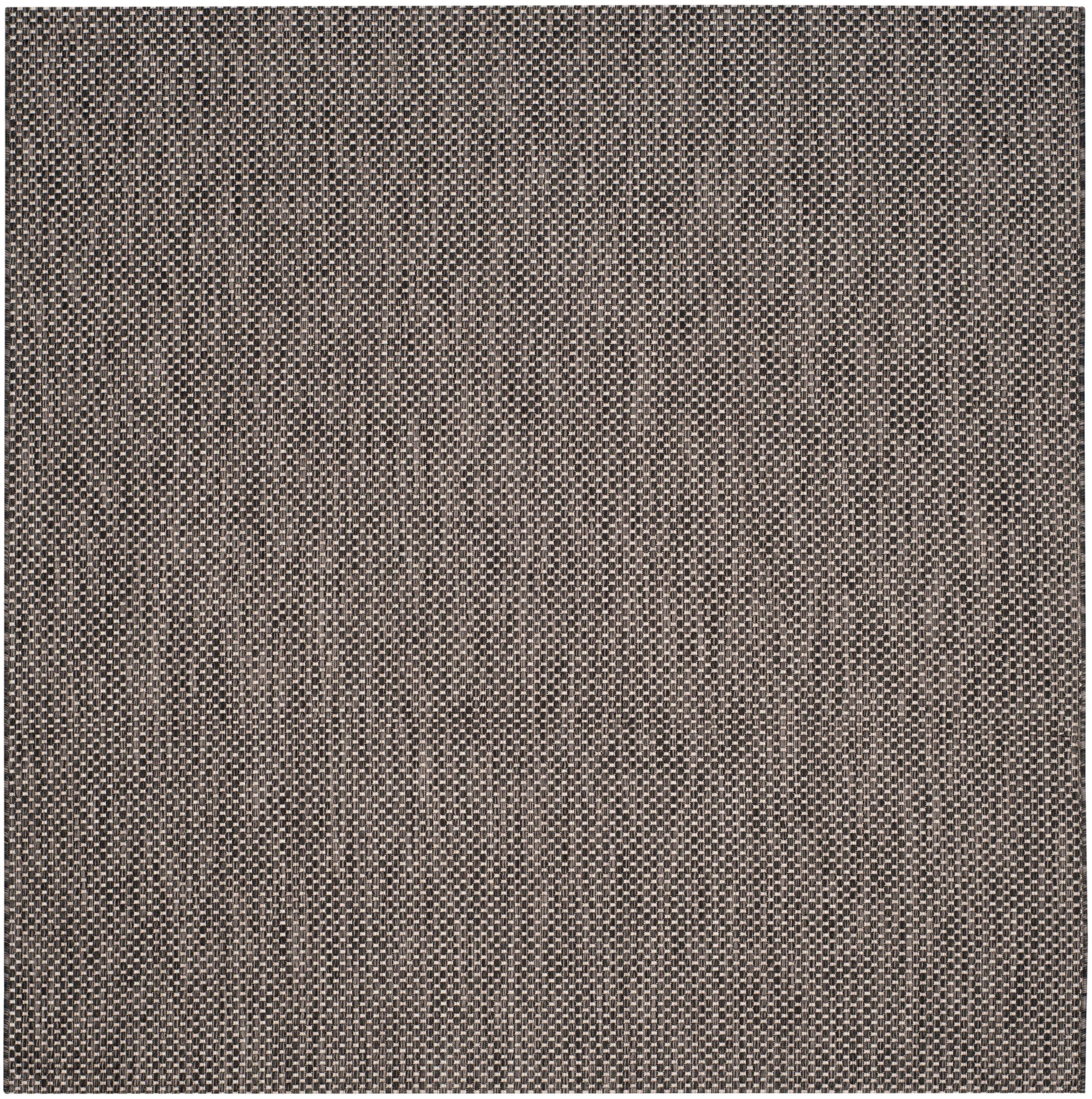 Courtyard CY8521 Power Loomed Indoor/Outdoor Area Rug - Black/Beige - 6'7"x6'7" - Safavieh.