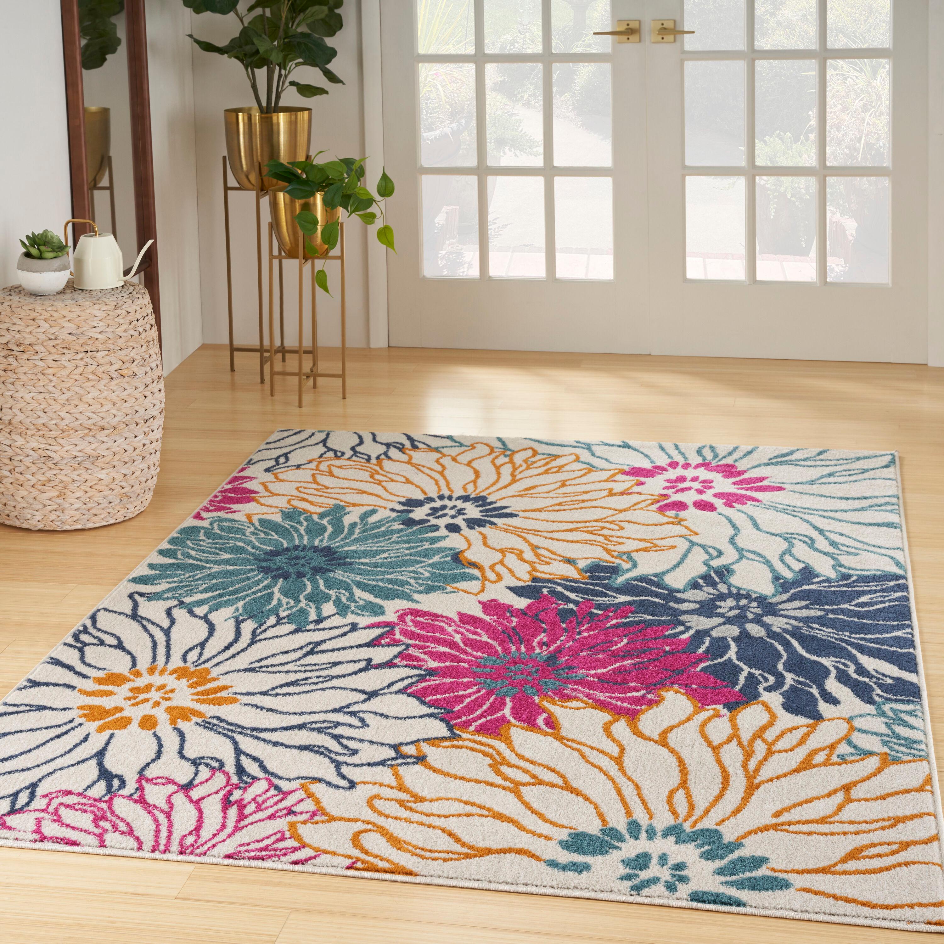 Nourison Passion Bohemian Transitional Floral Indoor Area Rug Ivory/Multi 8' x 10'