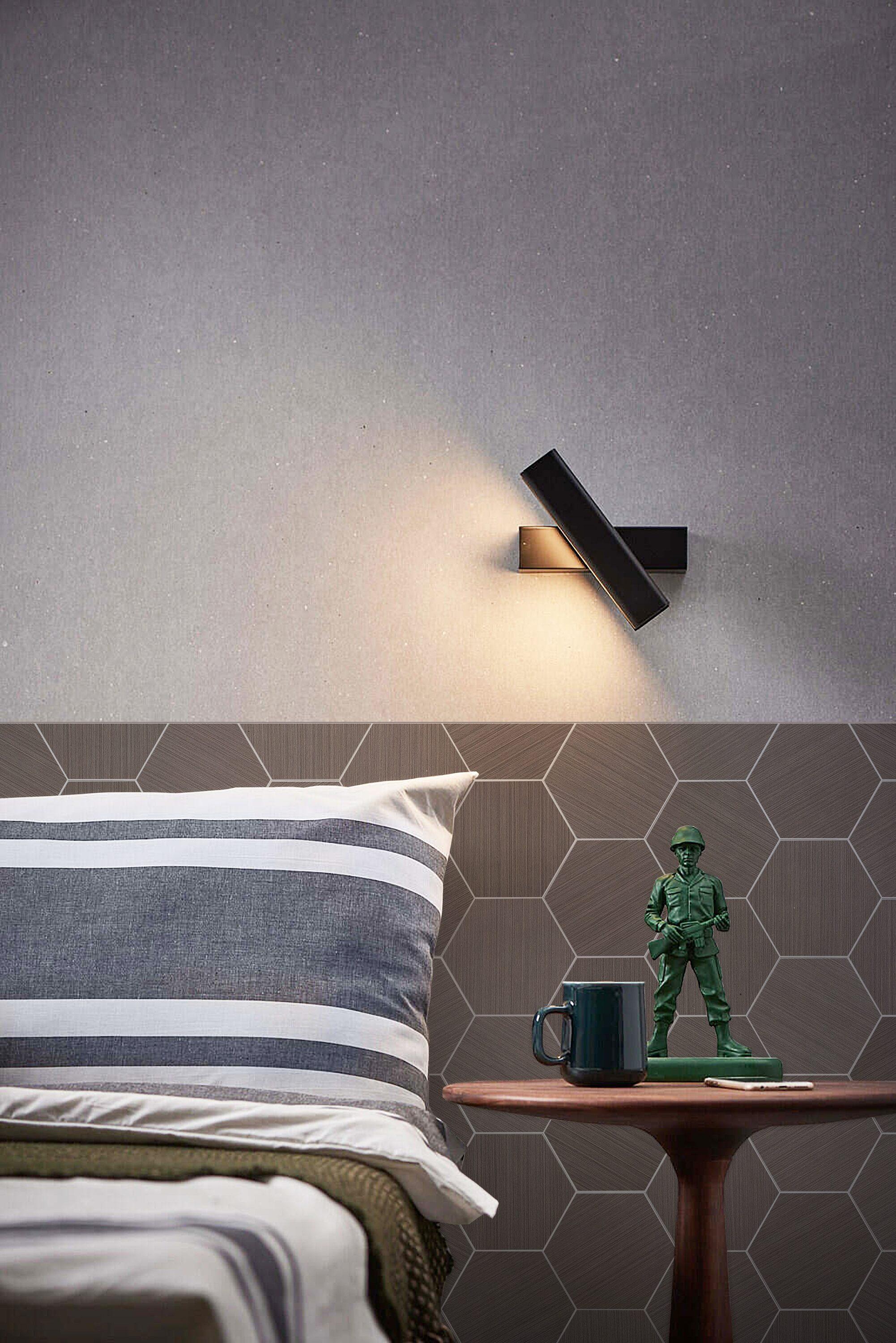 Mocha Hexagon Peel and Stick Resin Wall Tiles