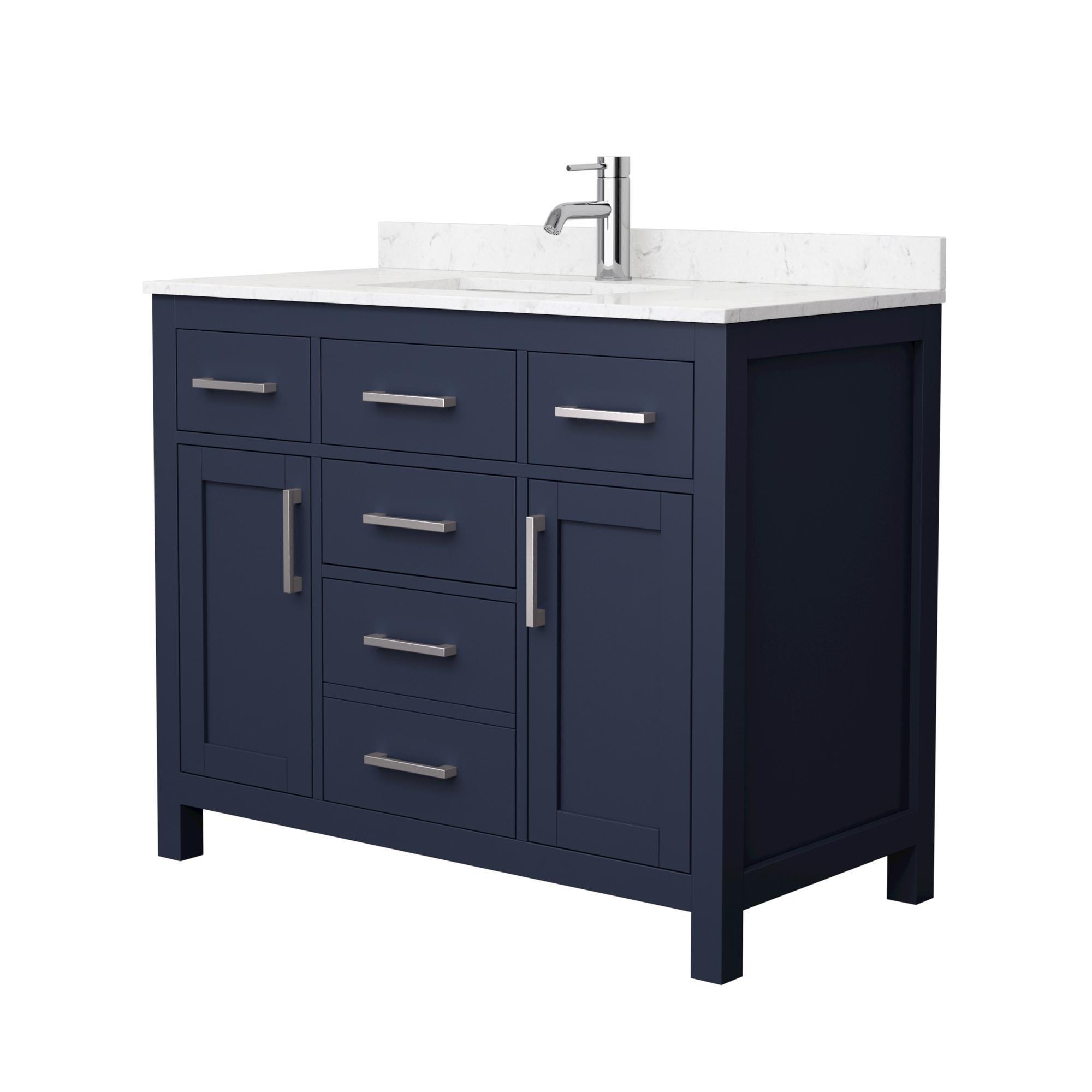 Beckett 42" Freestanding Single Bathroom Vanity with Cultured Marble Top