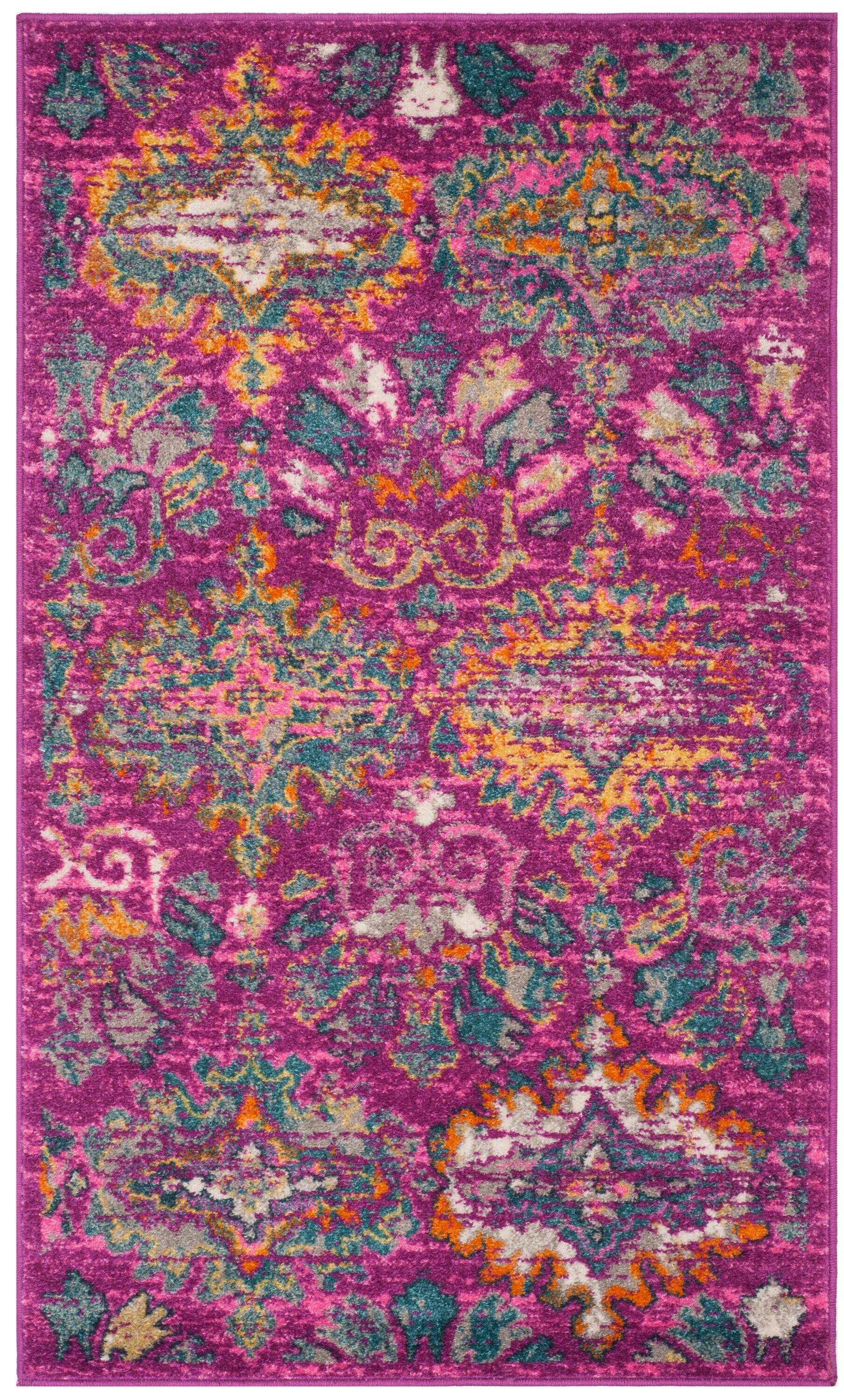 Madison MAD144 Power Loomed Area Rug - Fuchsia/Blue - 3'x5' - Safavieh.