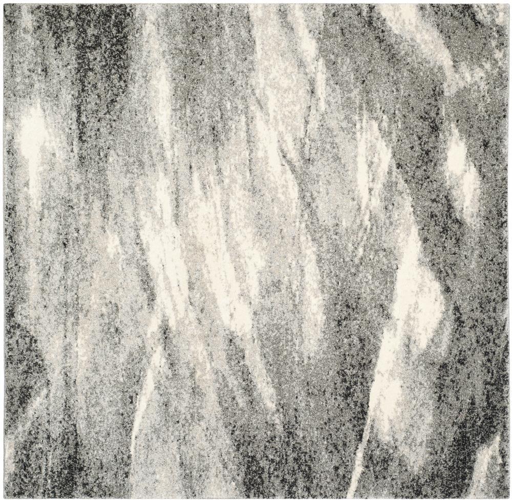 Retro RET2891 Power Loomed Indoor Area Rug - Grey/Ivory - 8'x8' - Safavieh.