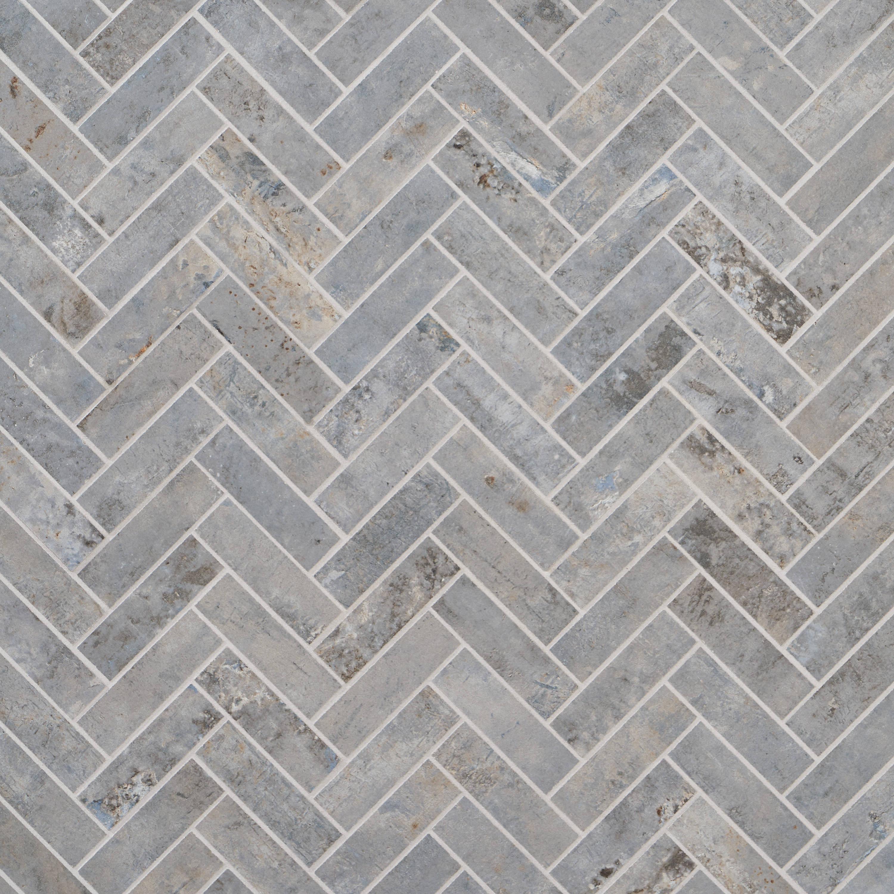 Mantis 10.03 in. x 10.62 in. Herringbone Matte Porcelain Floor & Wall Mosaic Tile (0.75 Sq.Ft./Each)