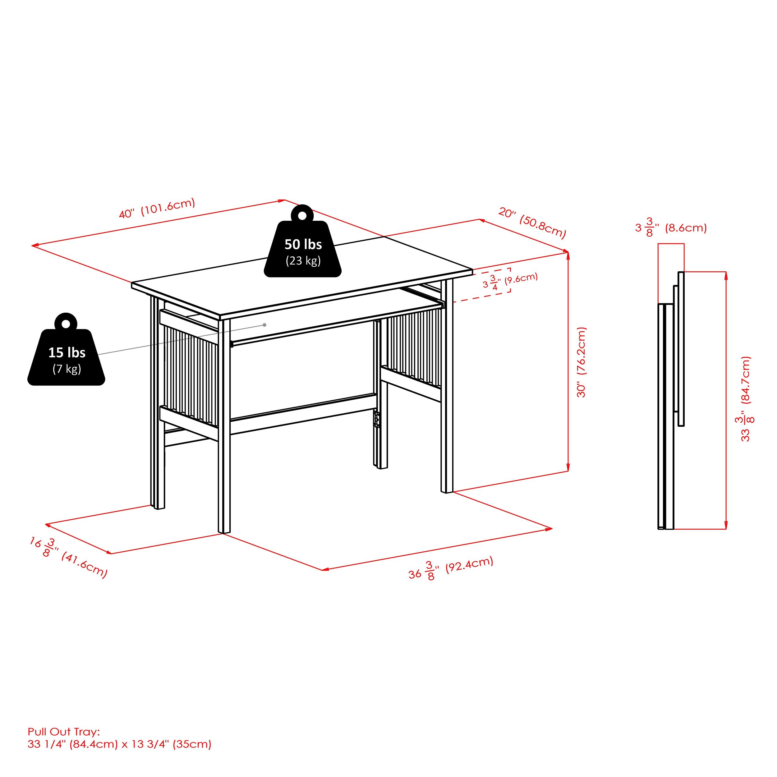 Alcott Hill® Bednarz Snowcreek Foldable Computer Desk