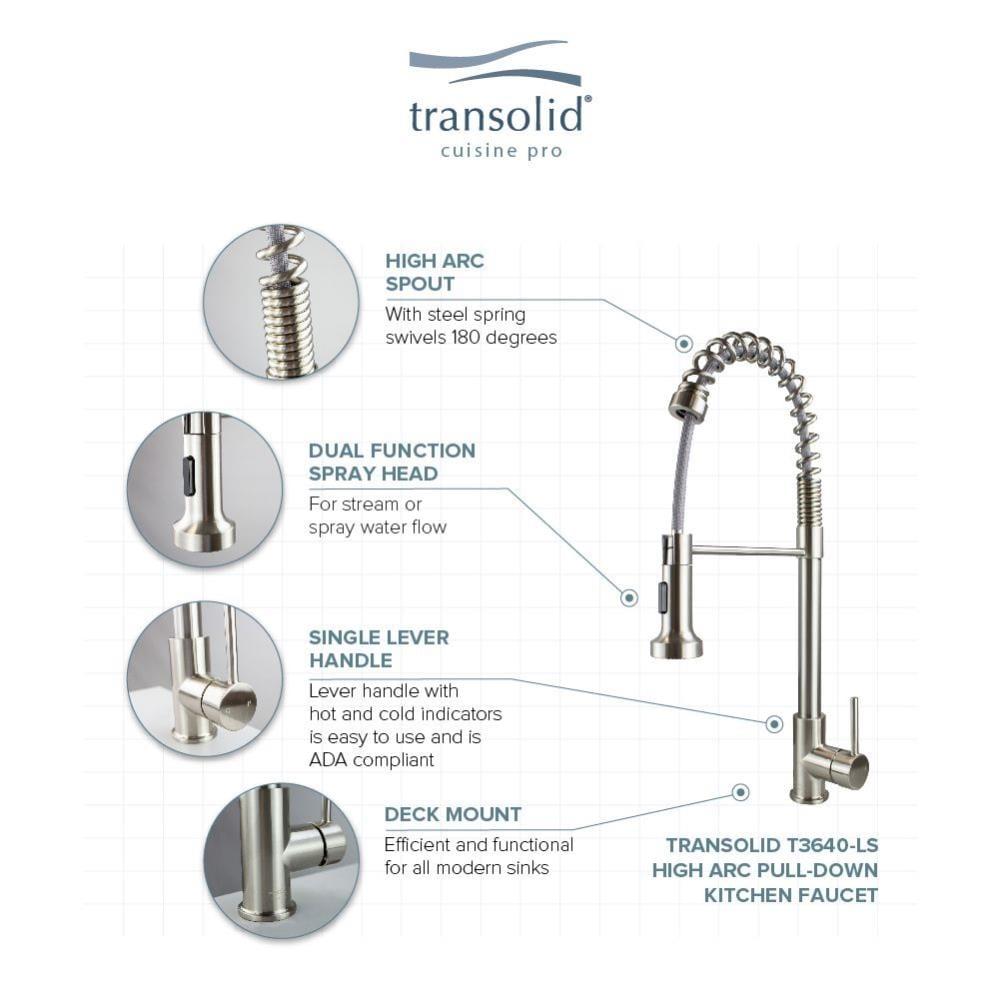 Transolid Cuisine Pro Pull Down Kitchen Faucet