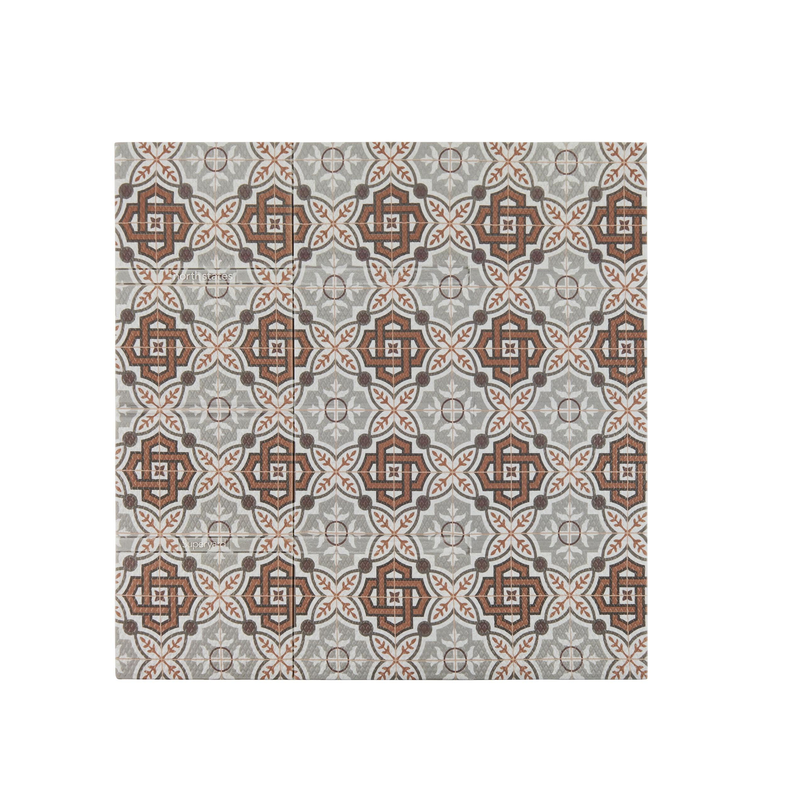 Toddleroo by North States 71" x 71" Foldable Mosaic Padded Play Mat. Extra Large Foam Baby Play Mats for Floor, Waterproof Tummy Time Mat for Indoor & Outdoor Use