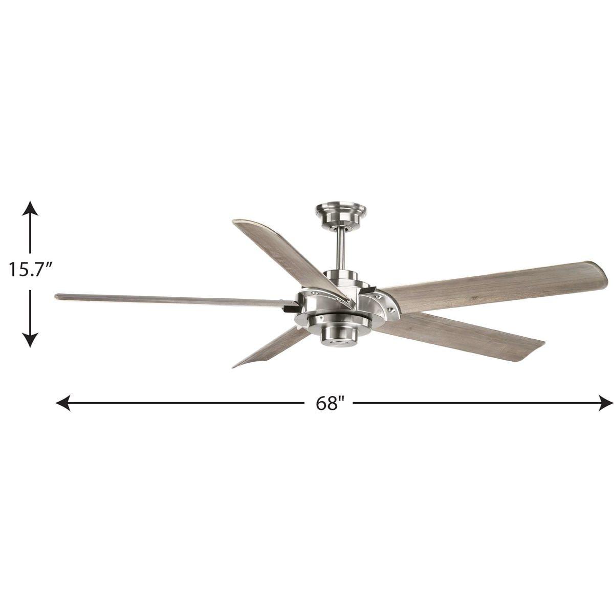 P2546-09-Progress Lighting-Ellwood - Wide - Ceiling Fan - Handheld Remote in Transitional and Coastal style - 68 Inches wide by 15.75 Inches