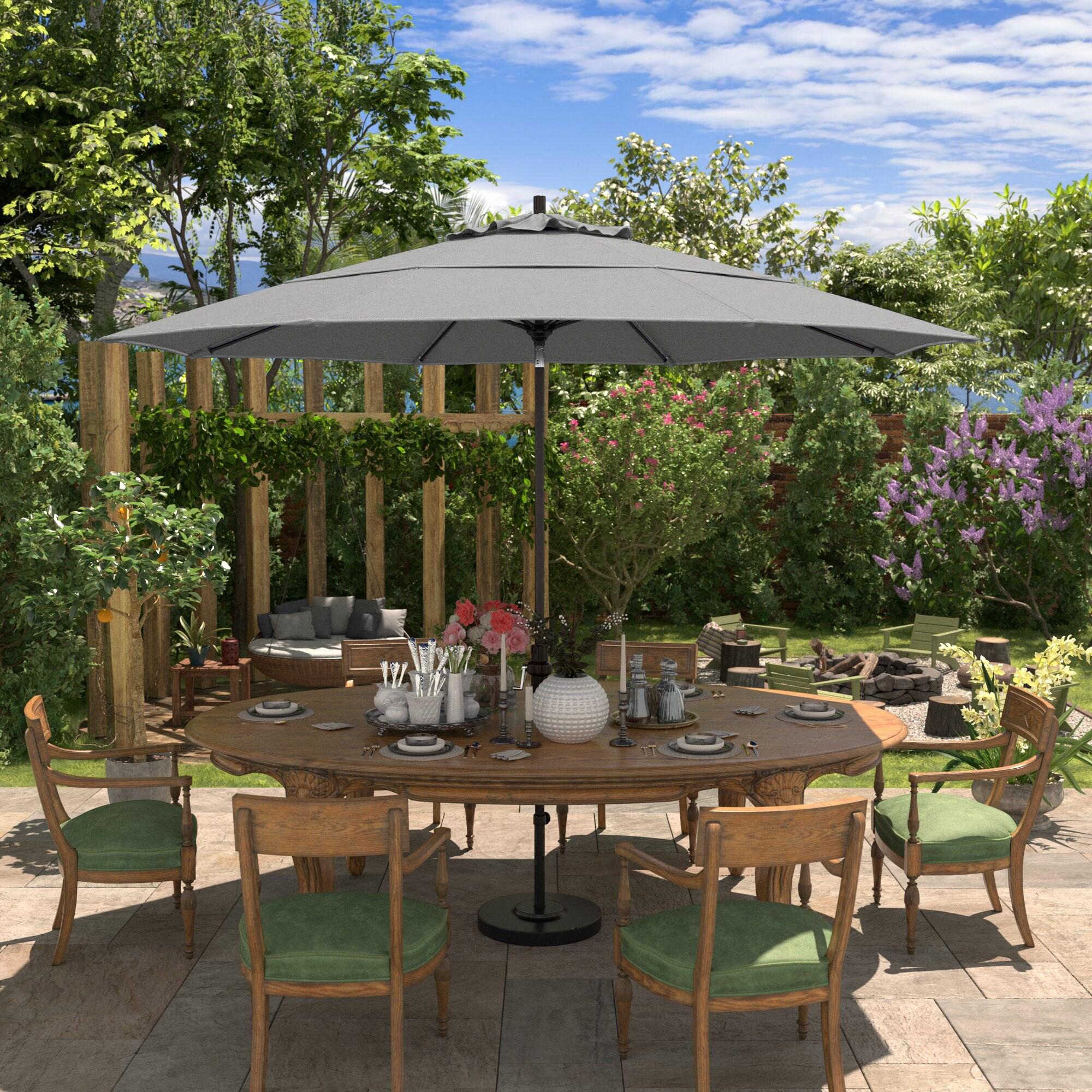 California Umbrella 11' Patio Umbrella in Granite