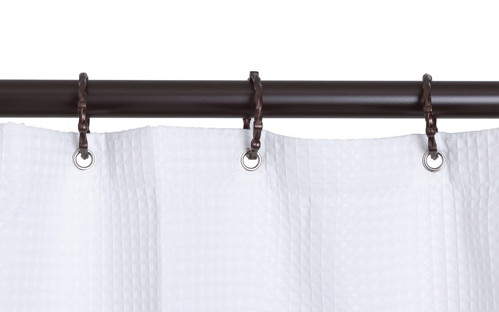 Utopia Alley Rustproof 54" L D-Shaped Fixed Shower Curtain Rod & Hook Set | Wayfair