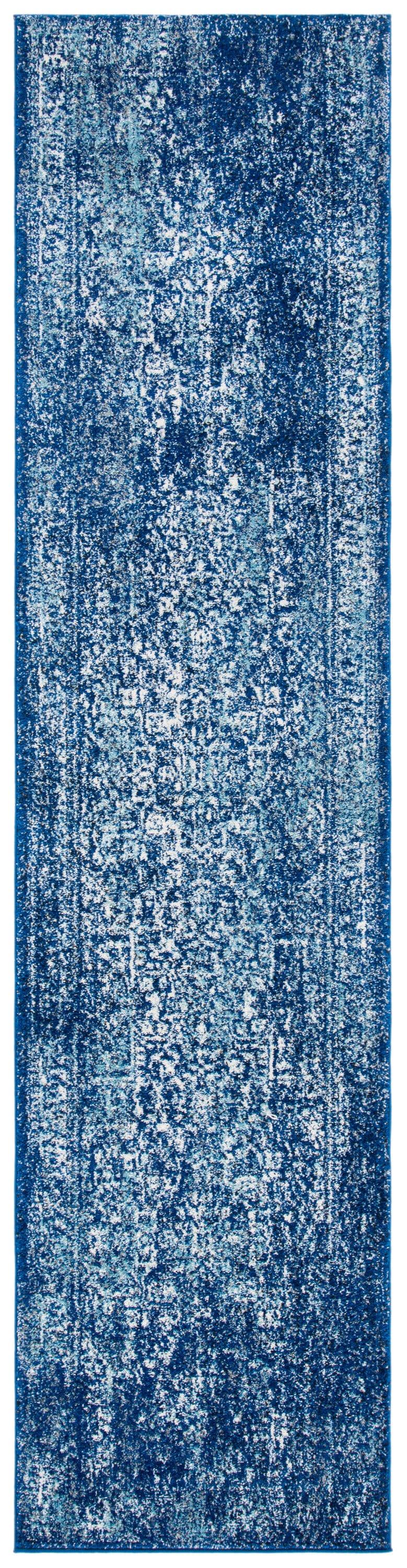 Evoke EVK256 Power Loomed Runner Rug - Navy/Ivory - 2'2"x11' - Safavieh.