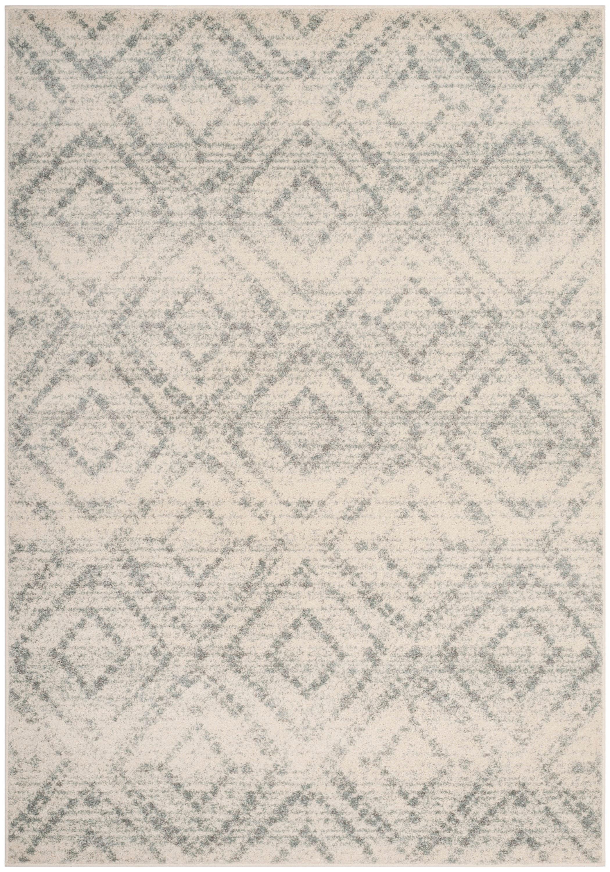 Adirondack ADR131 Machine Made Indoor Area Rug - Ivory/Light Blue - 4'x6' - Safavieh