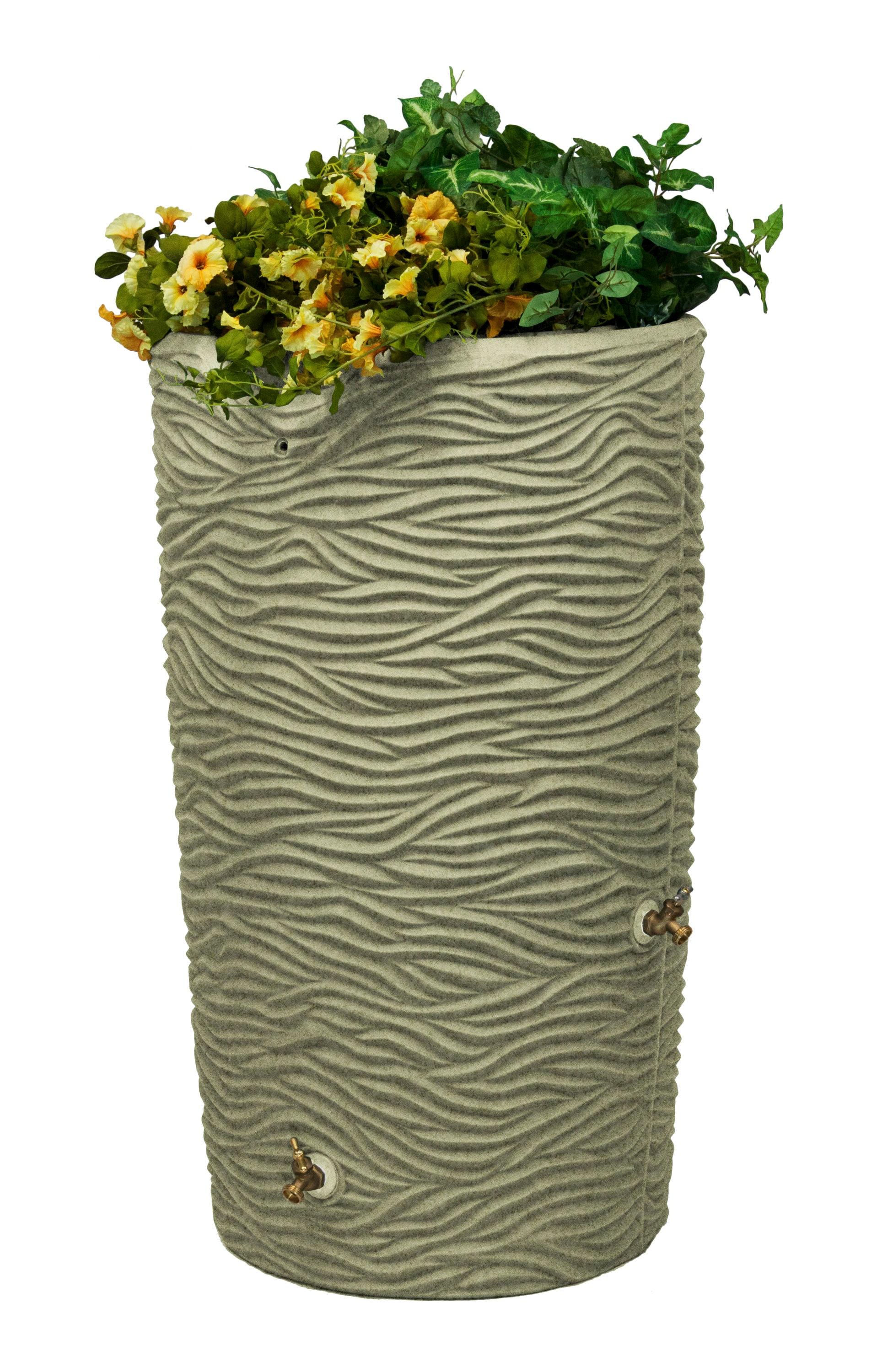 Loon Peak® Loon Peak® 65 Gallons Plastic Drainable Planter Rain Barrel