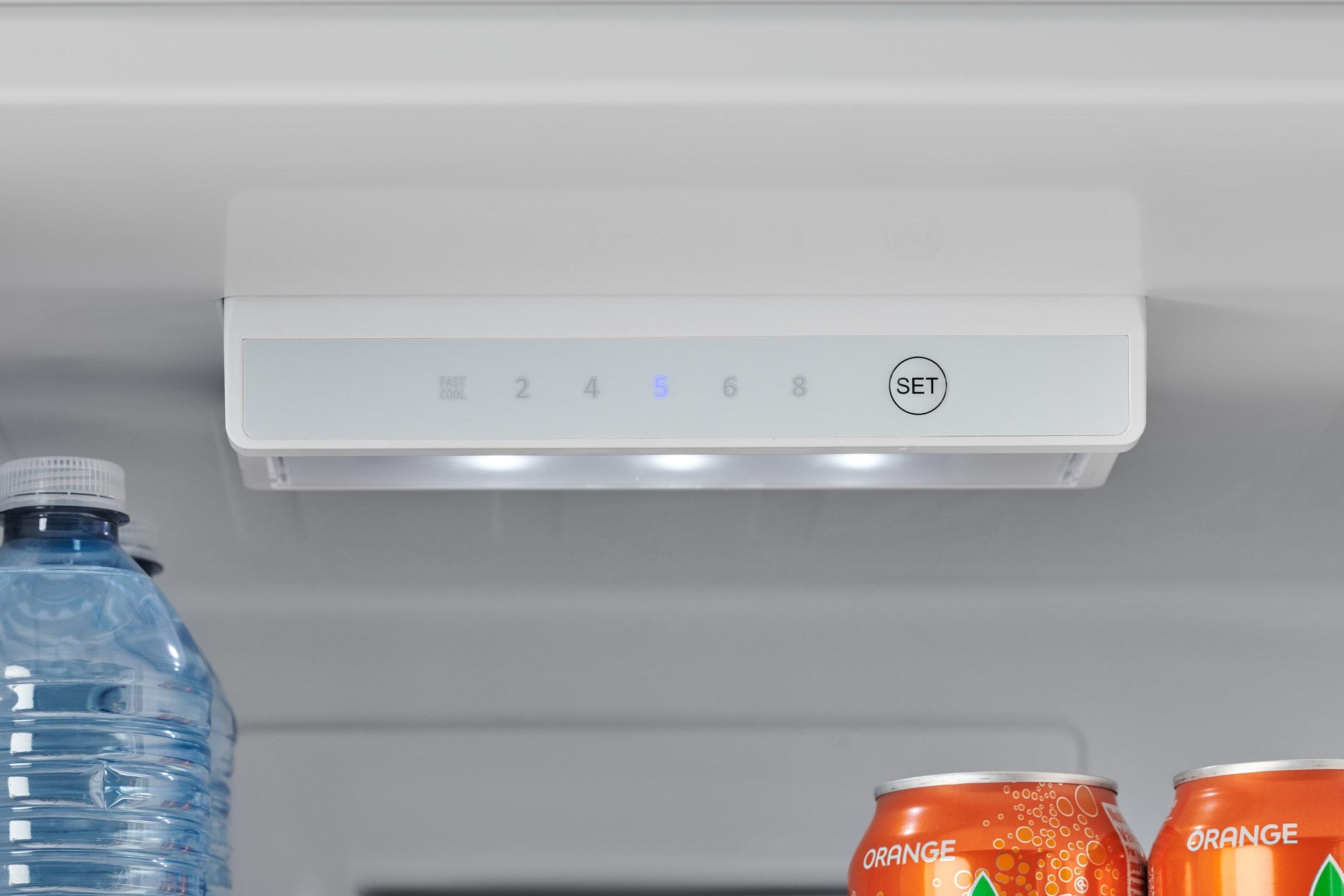 iio 24" 11 Cu Ft Bottom Freezer Retro Refrigerator Fridge for Bedroom, Multiflow 360°, Small Mini Ice Cube Tray, 1 Fruit container, LED Dorm Office Beverage Quiet Compressor, Light Blue (Right Hinge)