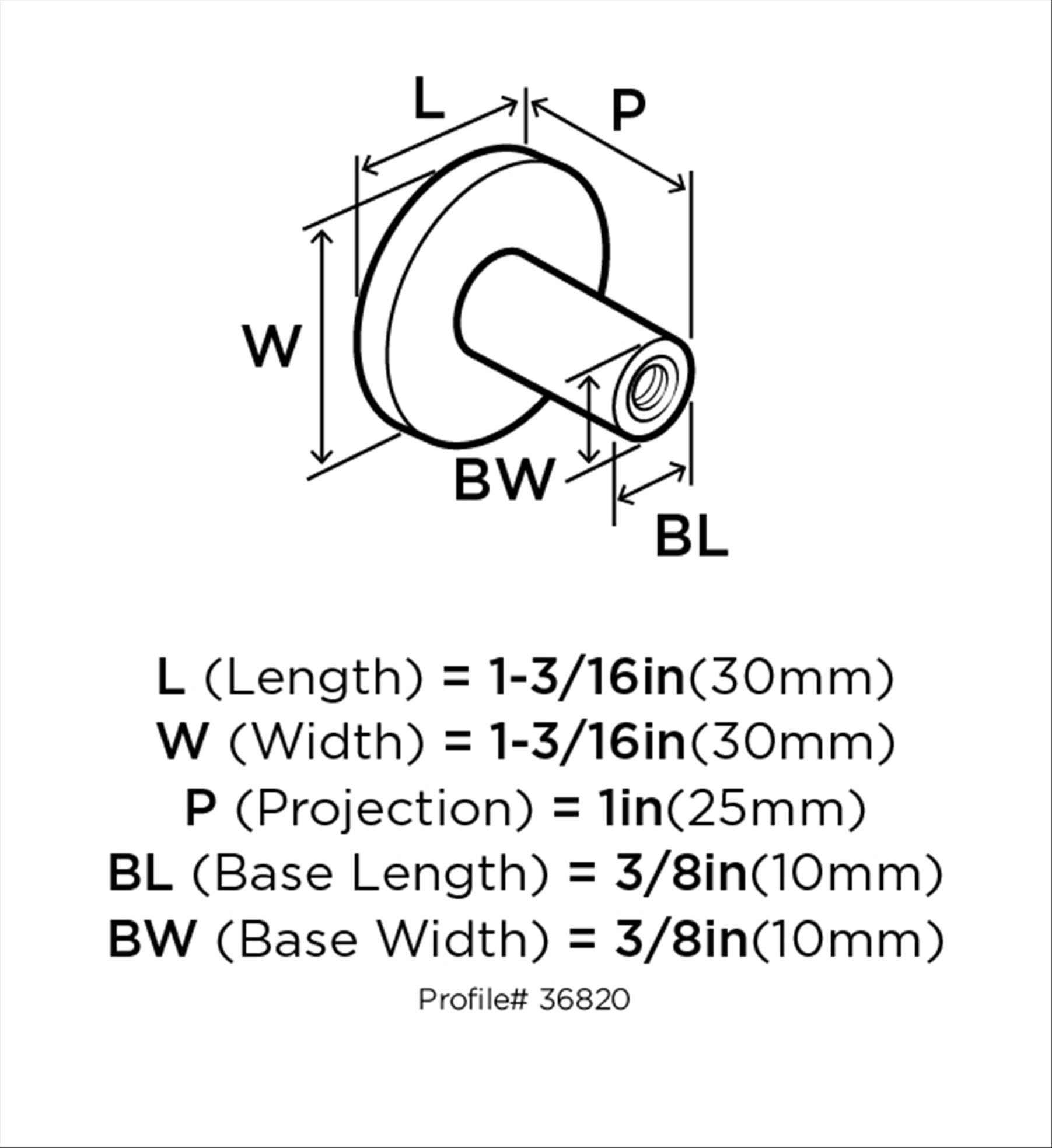 Kamari 1 3/16" Diameter Round Knob