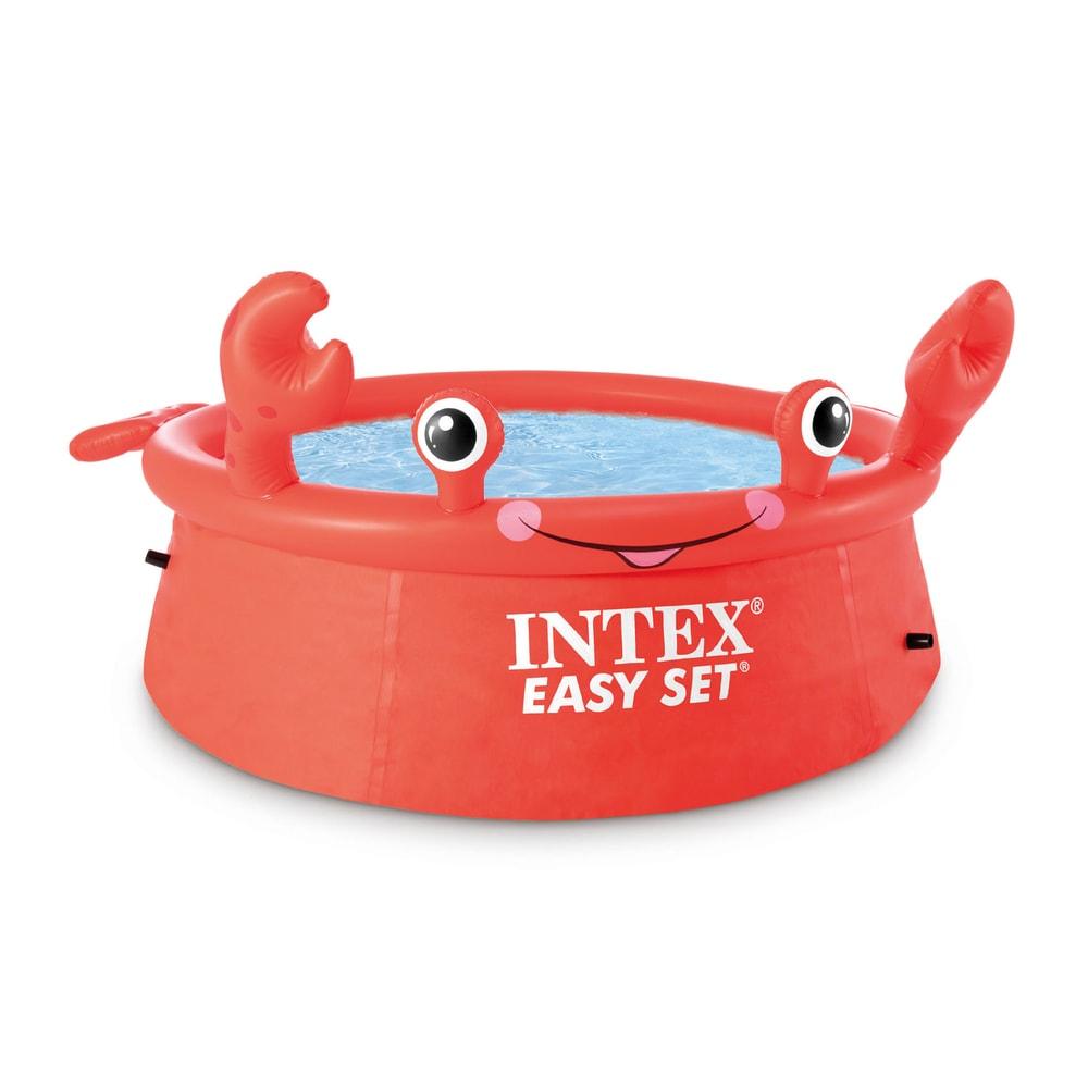 Intex Intex Happy Crab Easy Set 6ft x 20in Round Inflatable Ring Kiddie Pool